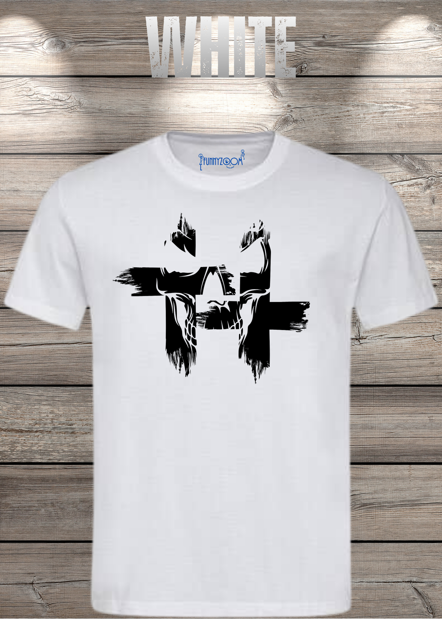 T-Shirt Kreuz Skull Totenkopf - Gothic Geschenkidee Rock Metal Style