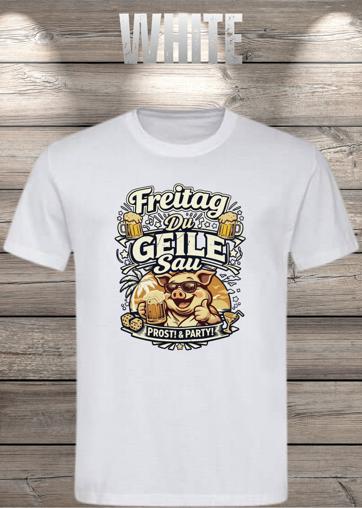 Freitag T-Shirt -Lustiger Spruch für Wochenende & Party / Wochenende in White.