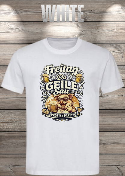 Freitag T-Shirt -Lustiger Spruch für Wochenende & Party / Wochenende in White.