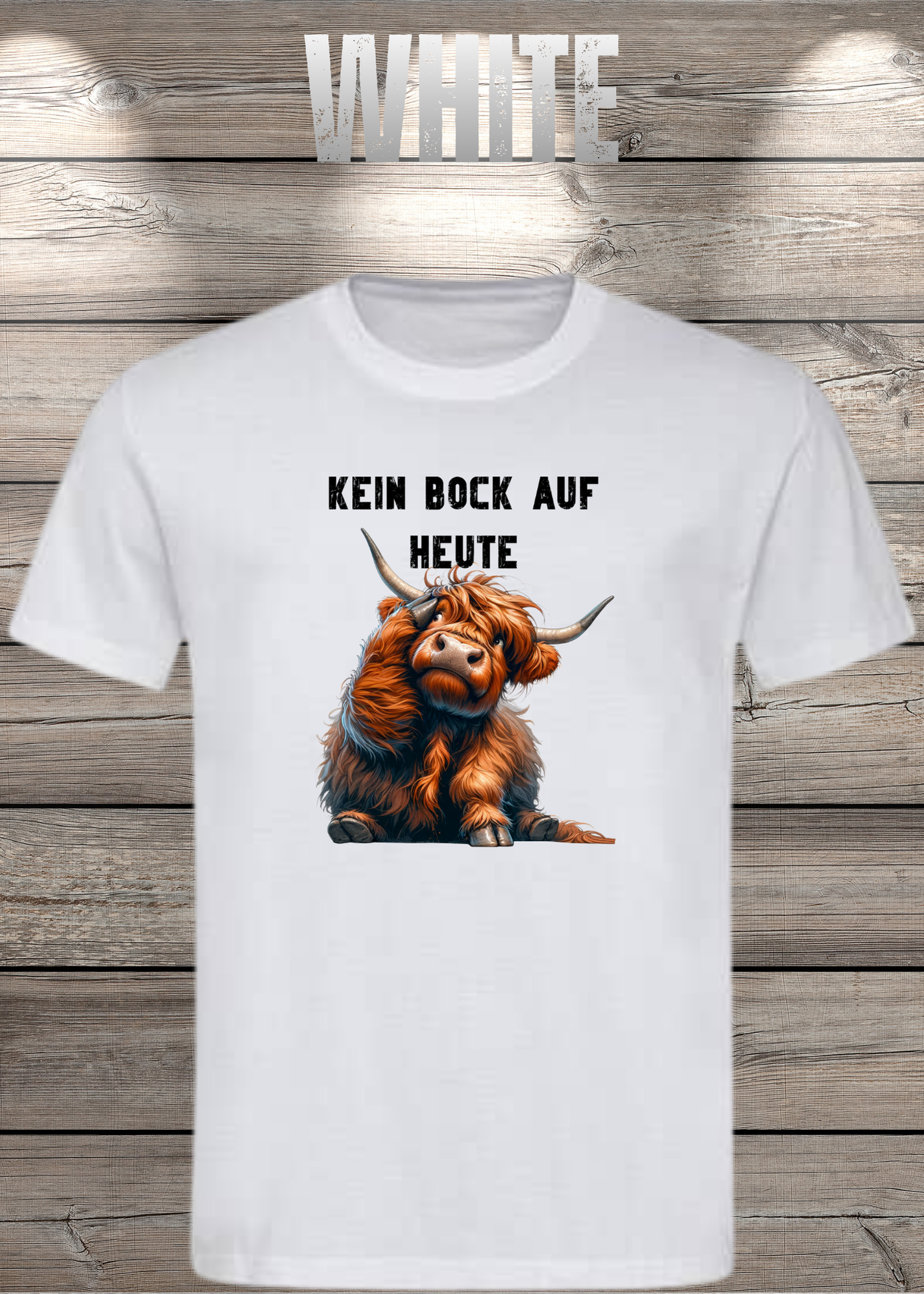 Highland Kuh Unisex T-Shirt Kein Bock auf heute - Montags-Mood