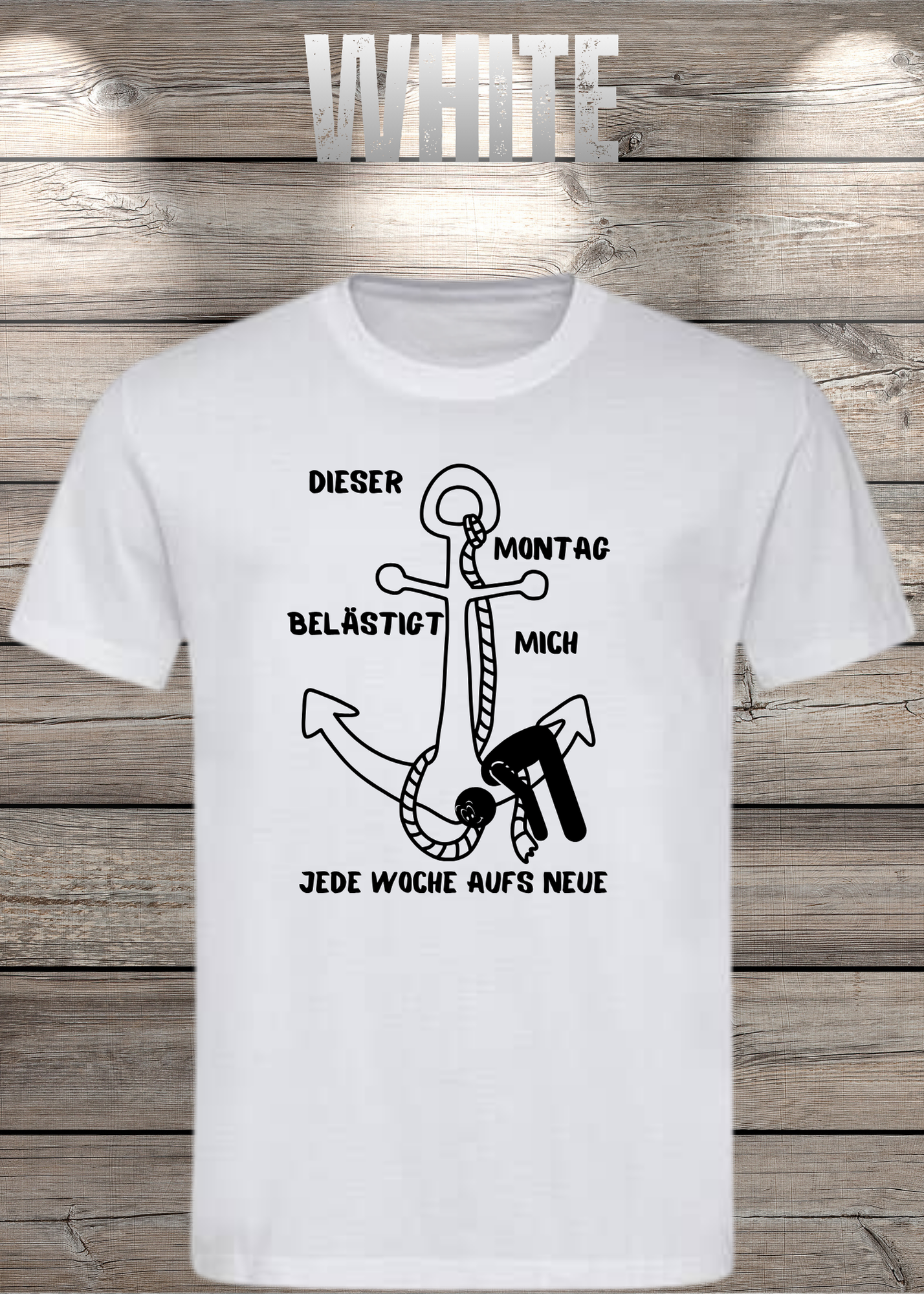 Unisex T-Shirt 'Dieser Montag belästigt mich immer wieder aufs Neue' - Witziges Anti-Montag Shirt