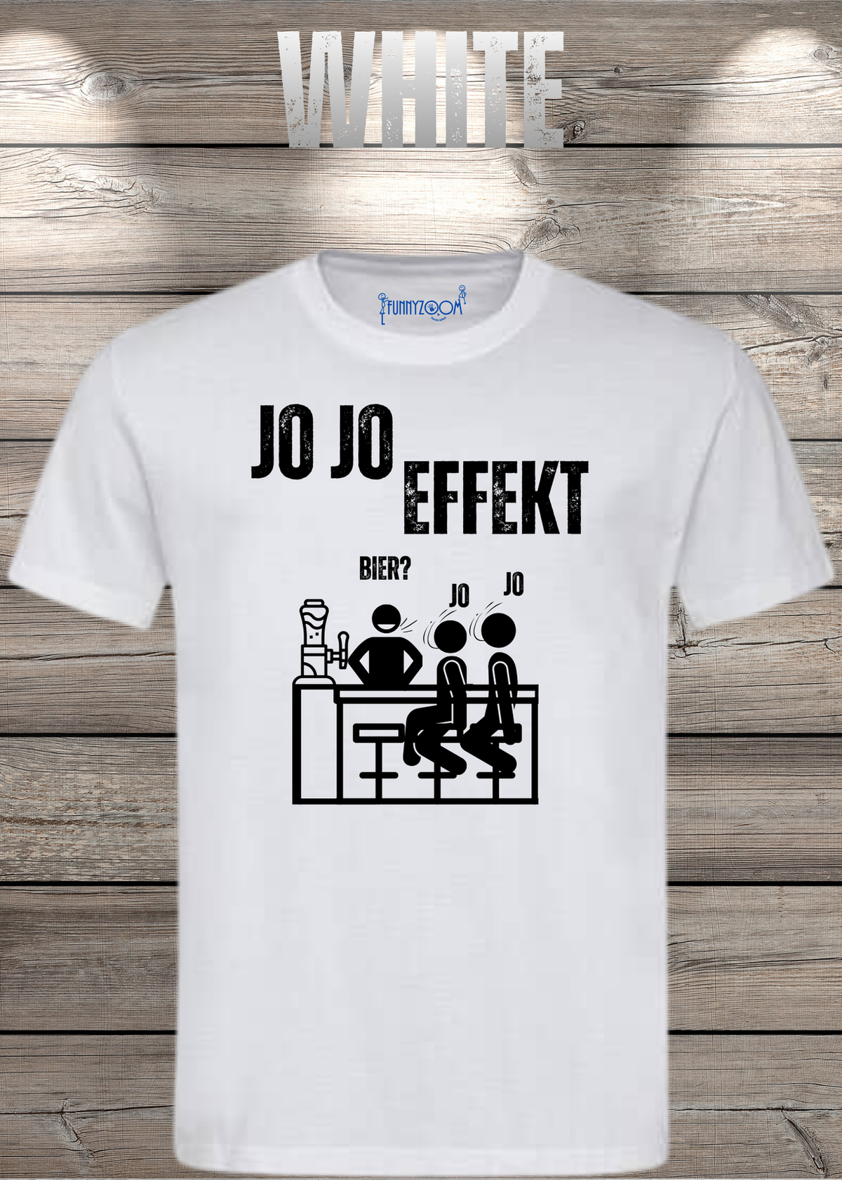Jo Jo Effekt T-Shirt in White.
