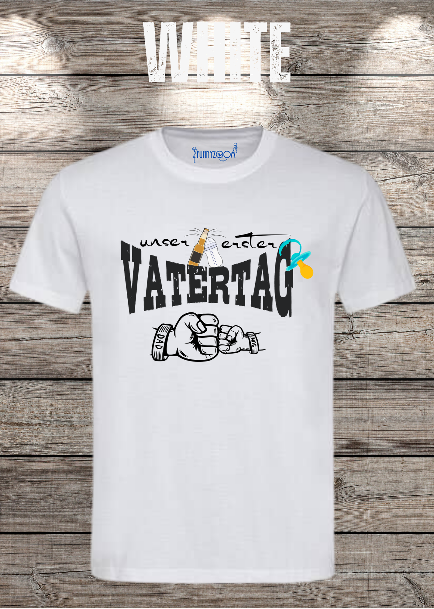 Herren T-Shirt für Papas mit Jungs Unser erster Vatertag Partnerschirt Vater Sohn T-Shirt Geschenkidee Witziges Papa T-Shirt