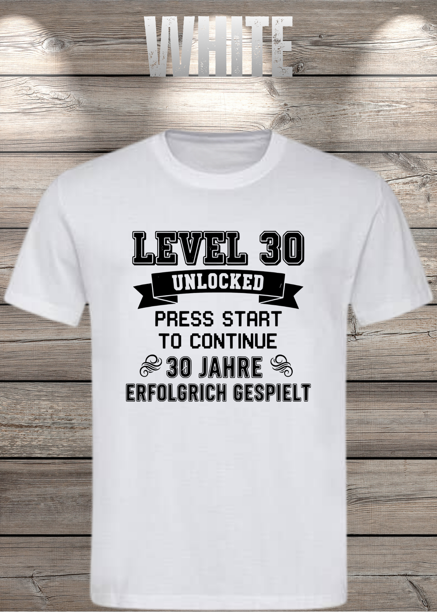 T-Shirt Unisex 'Level 30' - 30er Geburtstag Gamer-Shirt für Levelaufsteiger