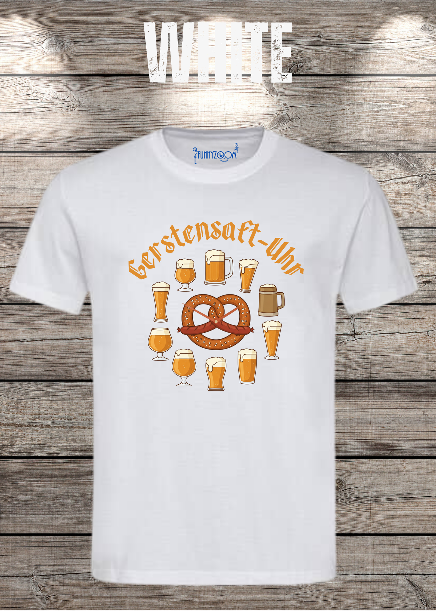 T-Shirt Gerstensaft Uhr Bieruhr Geschenkidee T-Shirt Freizeit T-Shirt Unisex in vielen Farben und Größen