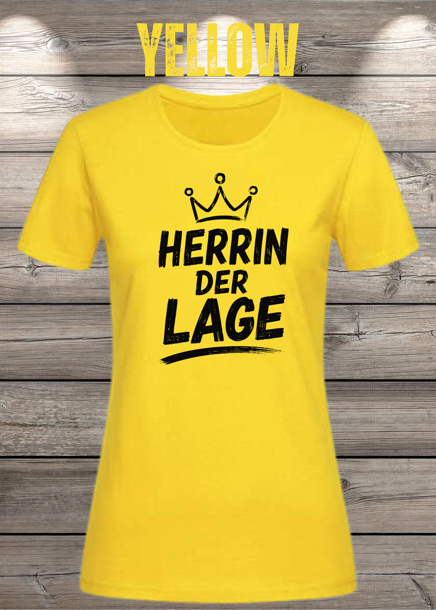 Herrin der Lage – Lustiges Damen T-Shirt mit Krone