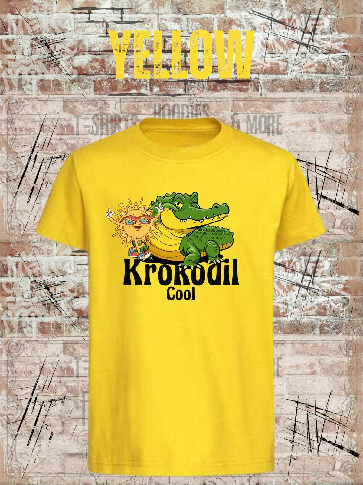 Krokodil Cool – Kinder T-Shirt für Jungen & Mädchen
