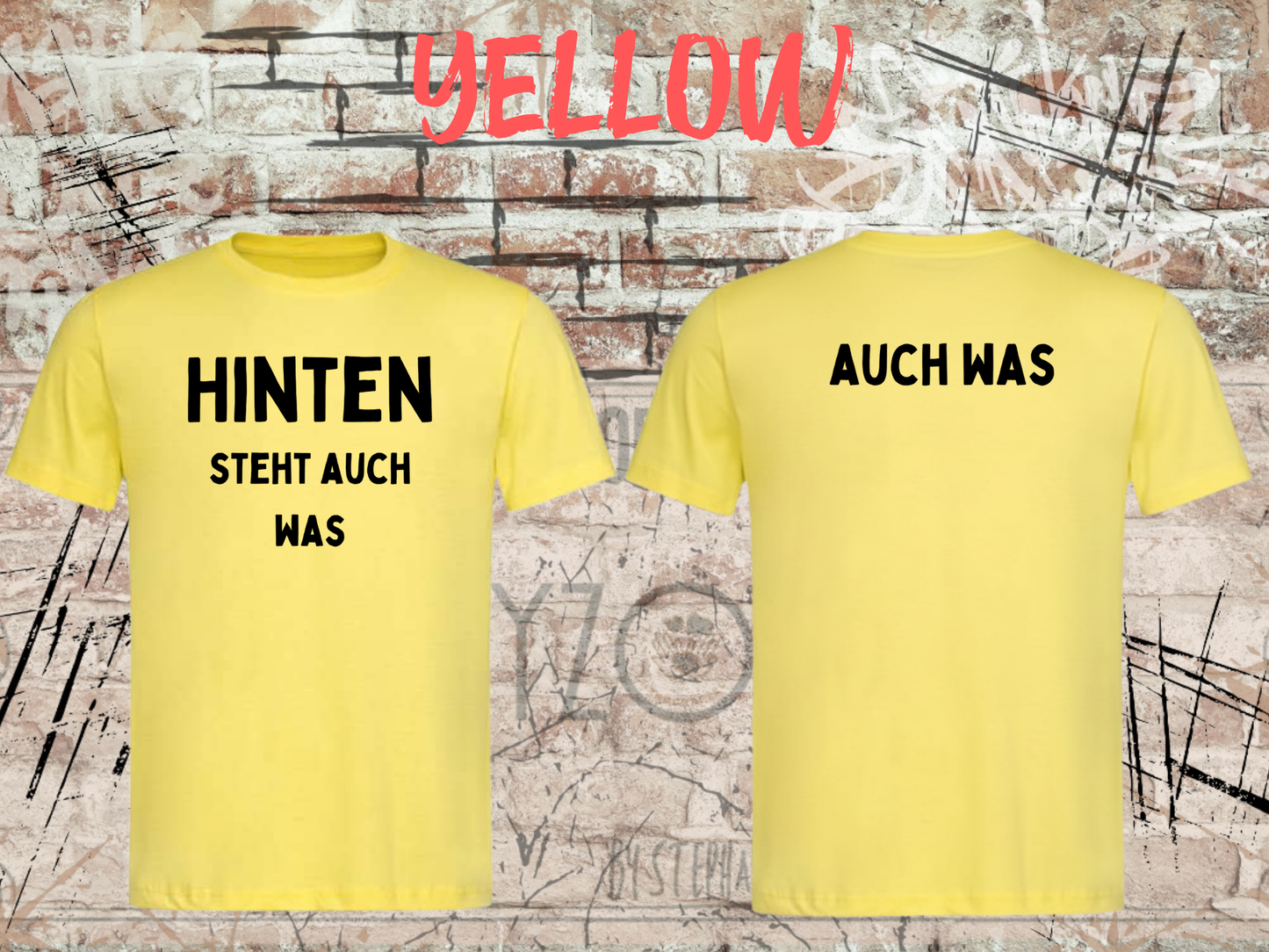 Hinten steht auch was – Lustiges Front & Back T-Shirt | Witziges Sprüche Shirt Damen & Herren