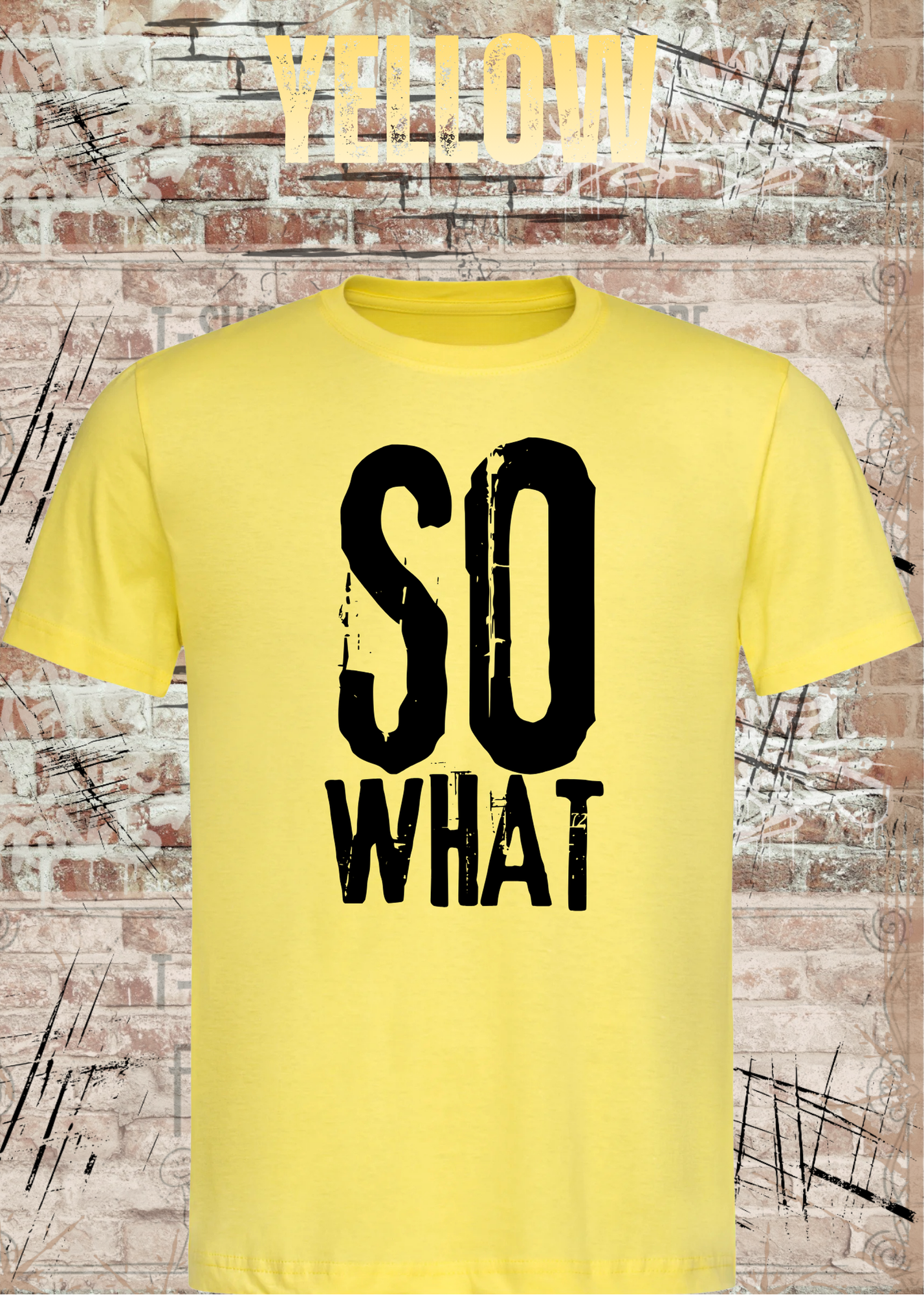 SO WHAT T-Shirt Herren & Damen – Rockiges Vintage Statement Shirt – Urban Streetwear Unisex