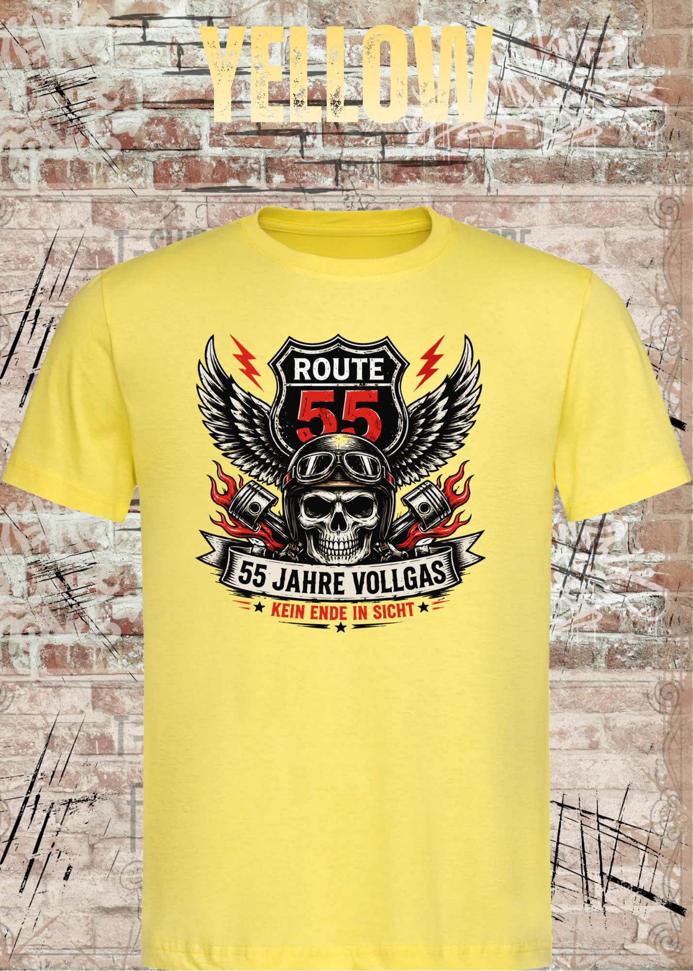 55 Jahre Vollgas T-Shirt – Route 55 | Lustiges 55. Geburtstag Geschenk für Männer