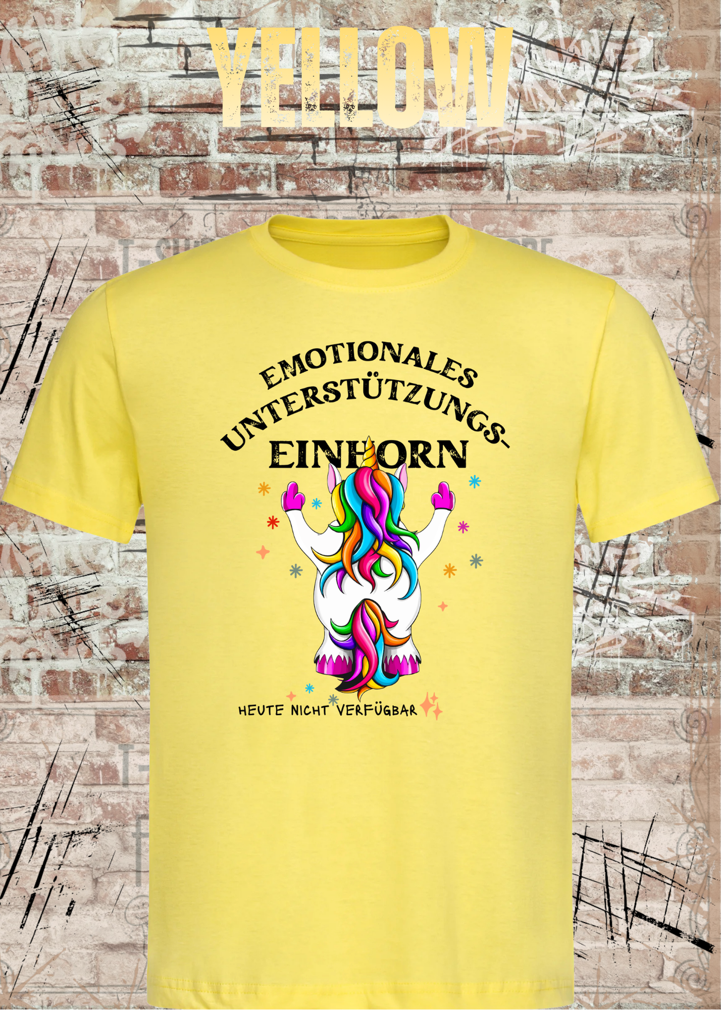 Emotionales Unterstützungs-Einhorn T-Shirt – Lustiges Unicorn Shirt Damen Herren
