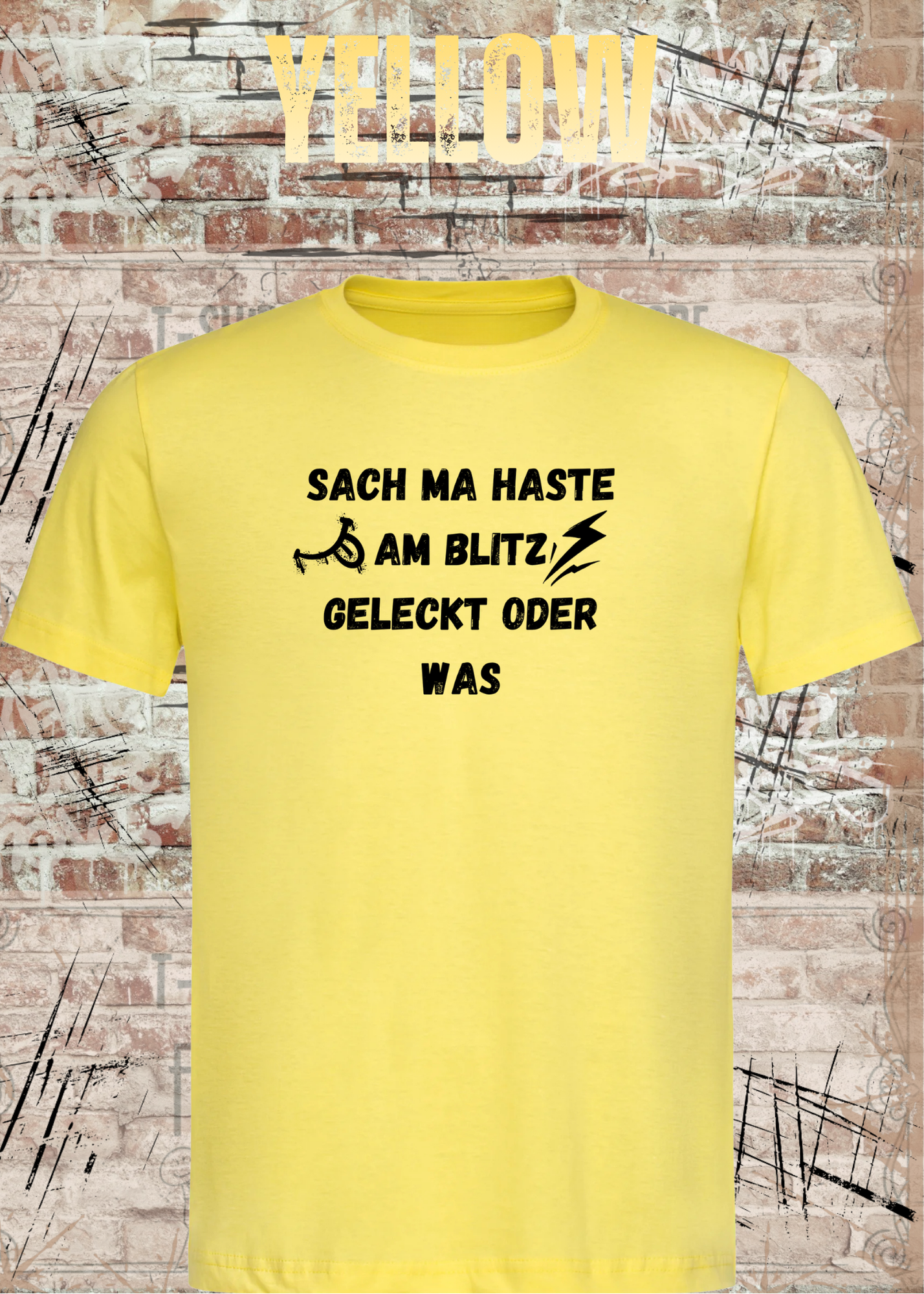 Sach ma haste am Blitz geleckt oder was? | Lustiges Sprüche Unisex T-Shirt