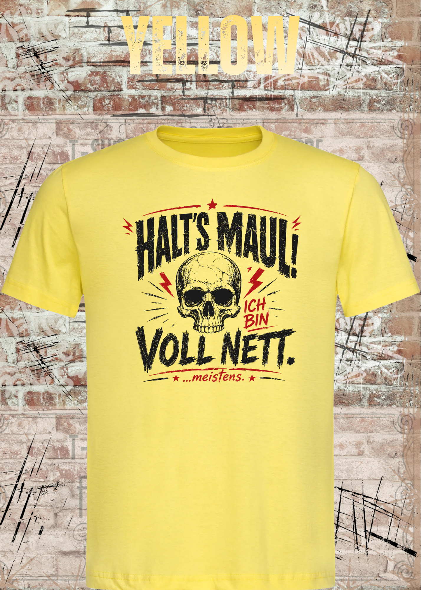 Halt's Maul! Ich bin voll nett... meistens. – Lustiges Vintage Unisex T-Shirt
