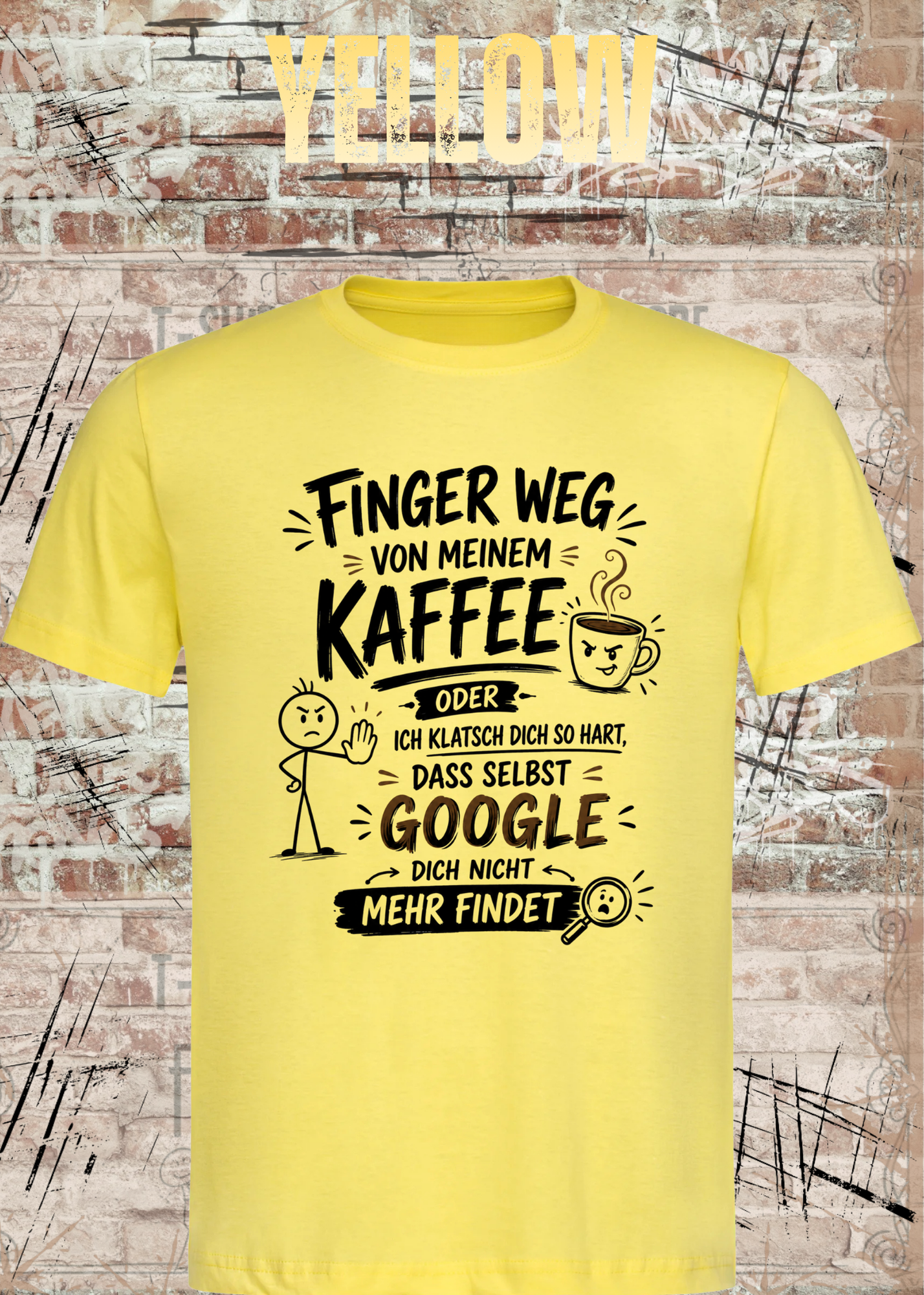 Finger weg von meinem Kaffee – Lustiges Unisex T-Shirt