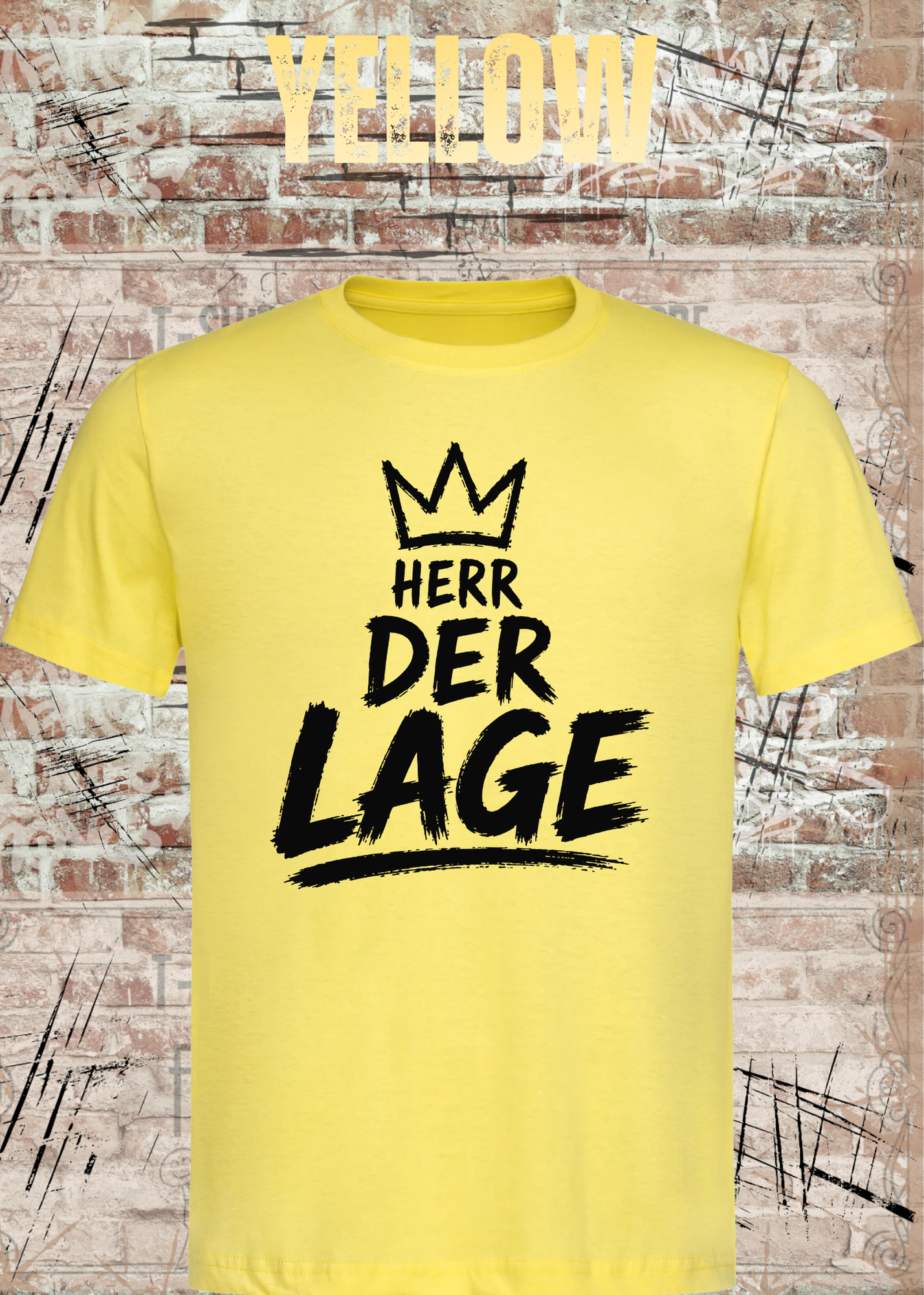 Herr der Lage – Lustiges Herren T-Shirt mit Krone
