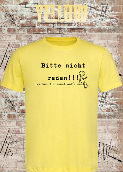 Bitte Nicht Reden T-Shirt in Yellow.
