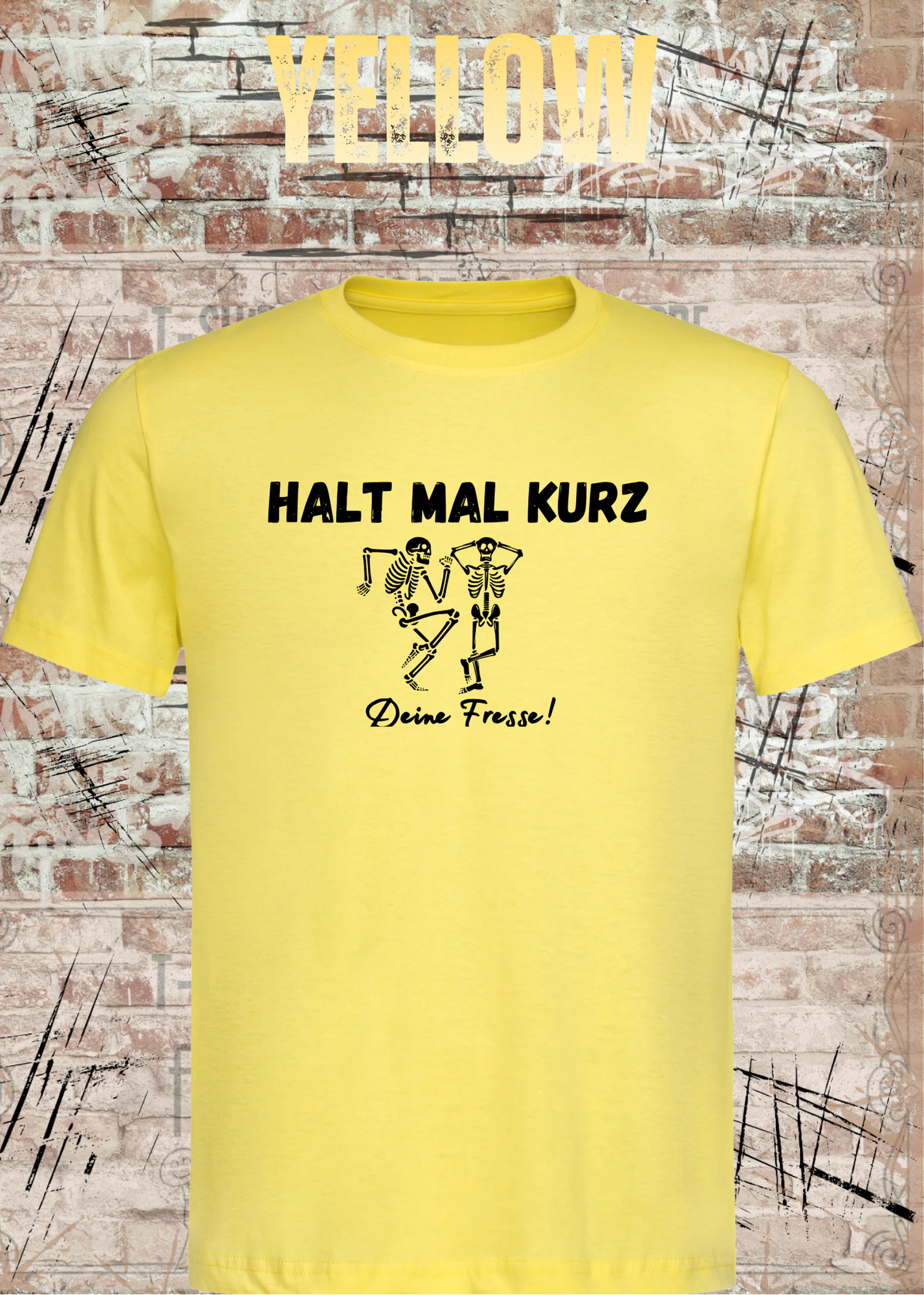 Halt mal kurz deine Fresse! Lustiges Skelett T-Shirt mit Spruch Unisex