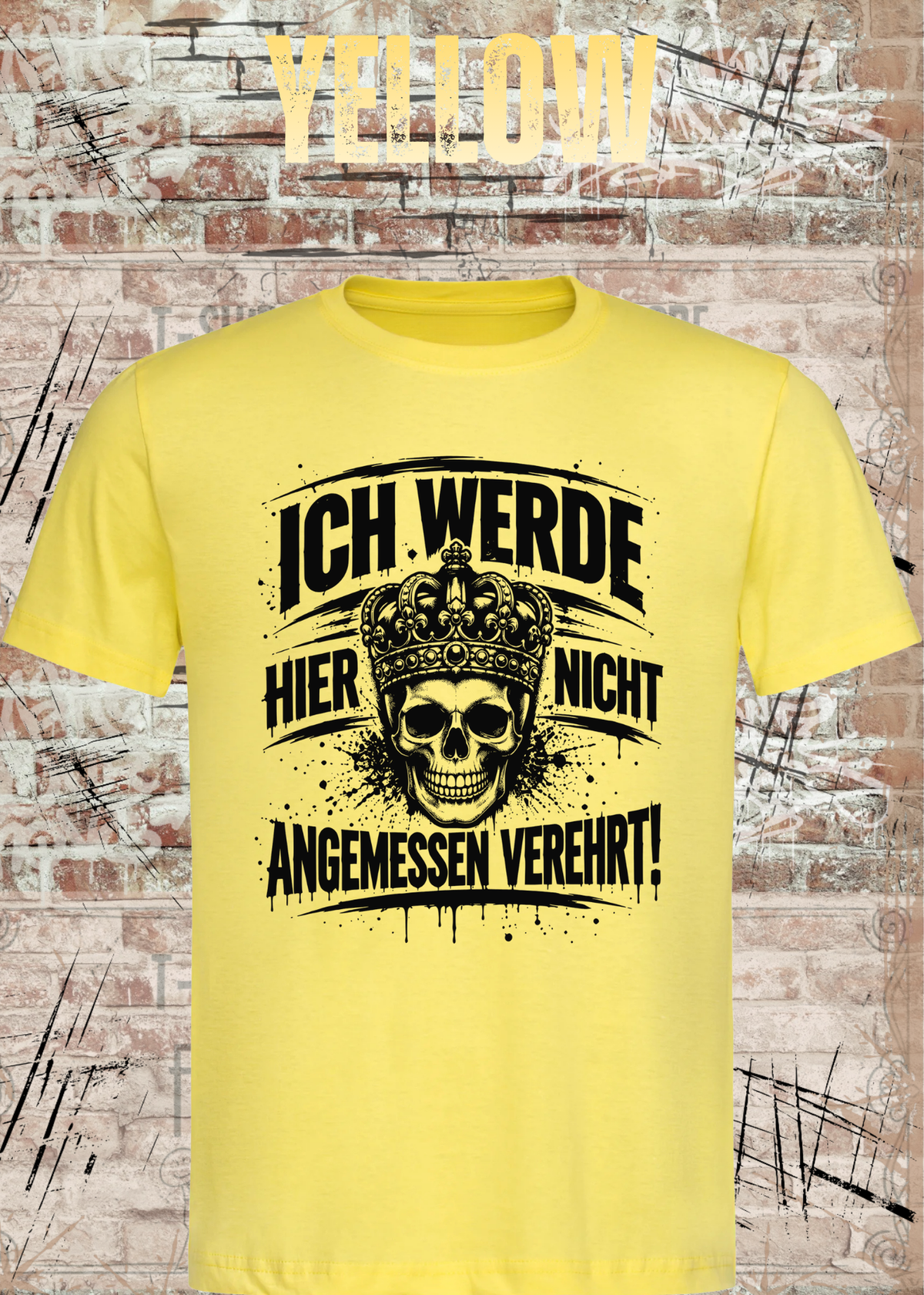 Ich werde hier nicht angemessen verehrt – Herren Skull T-Shirt | FunnyZoom