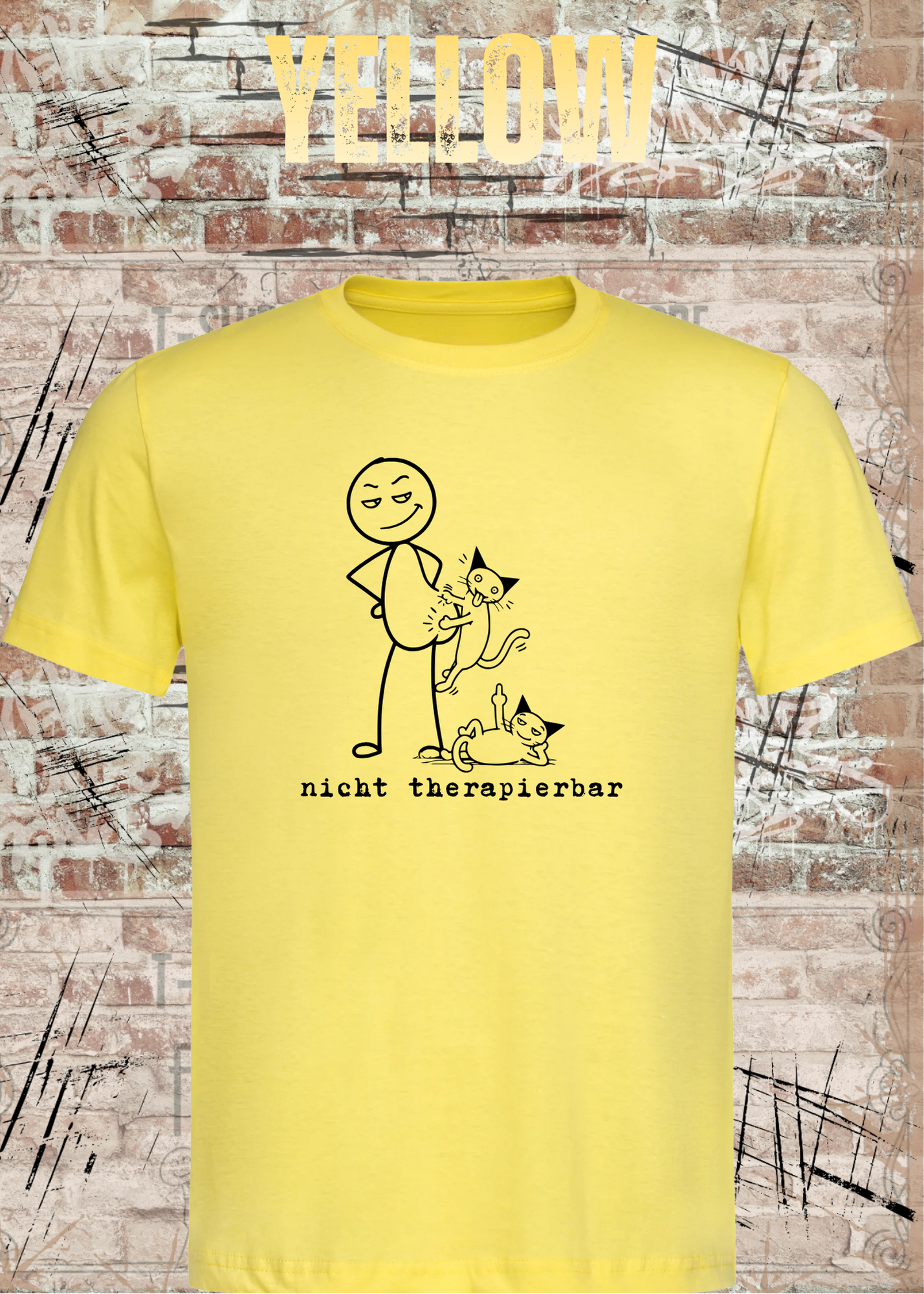 Nicht Therapierbar Katzen Shirt – Lustiges Unisex Humor T-Shirt