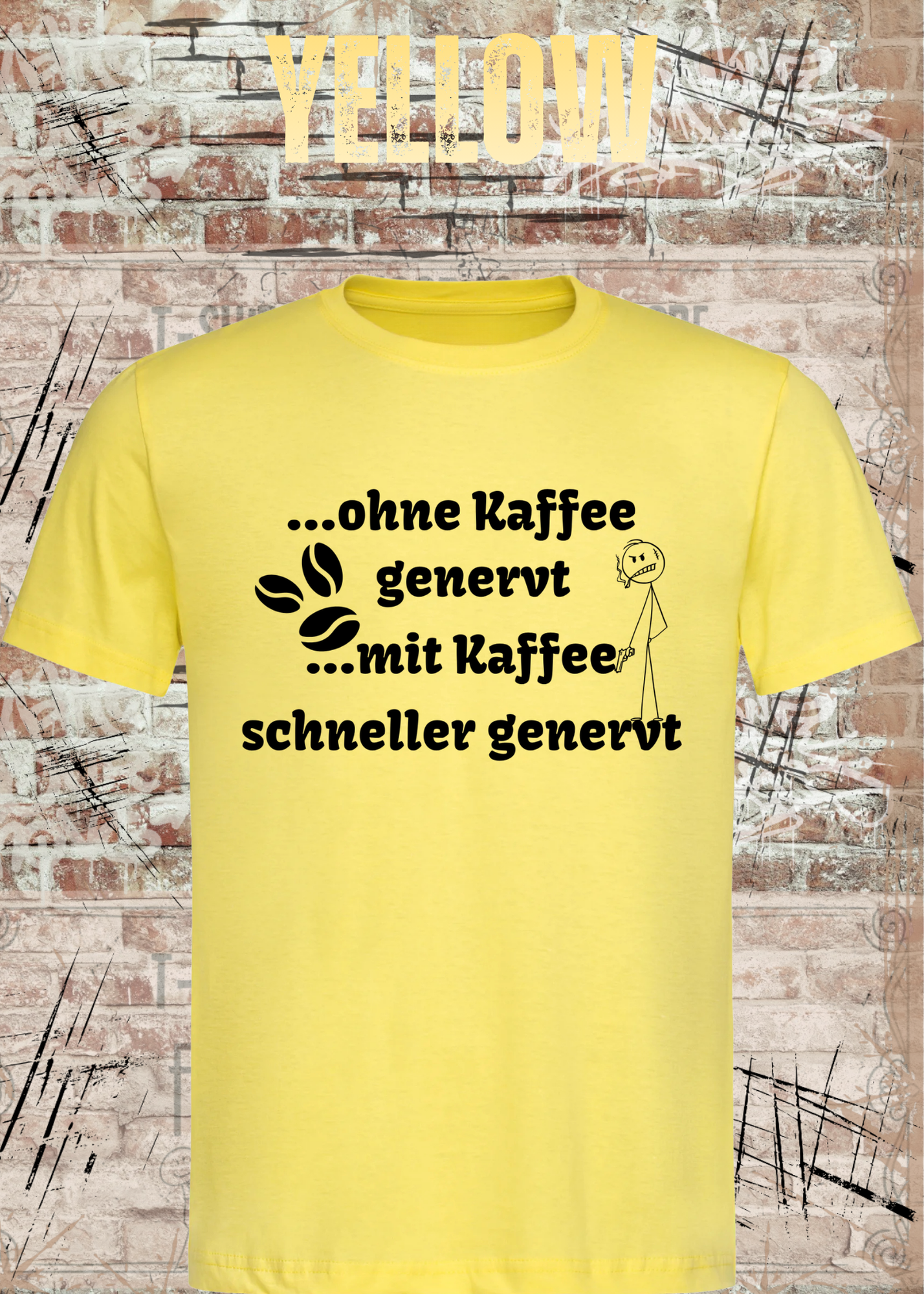 Ohne Kaffee genervt T-Shirt – Lustiges Kaffee Shirt