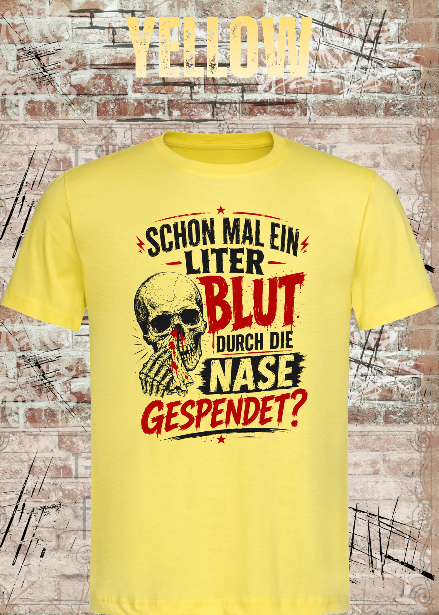 Schon mal ein Liter Blut durch die Nase gespendet? – Lustiges Vintage Unisex T-Shirt