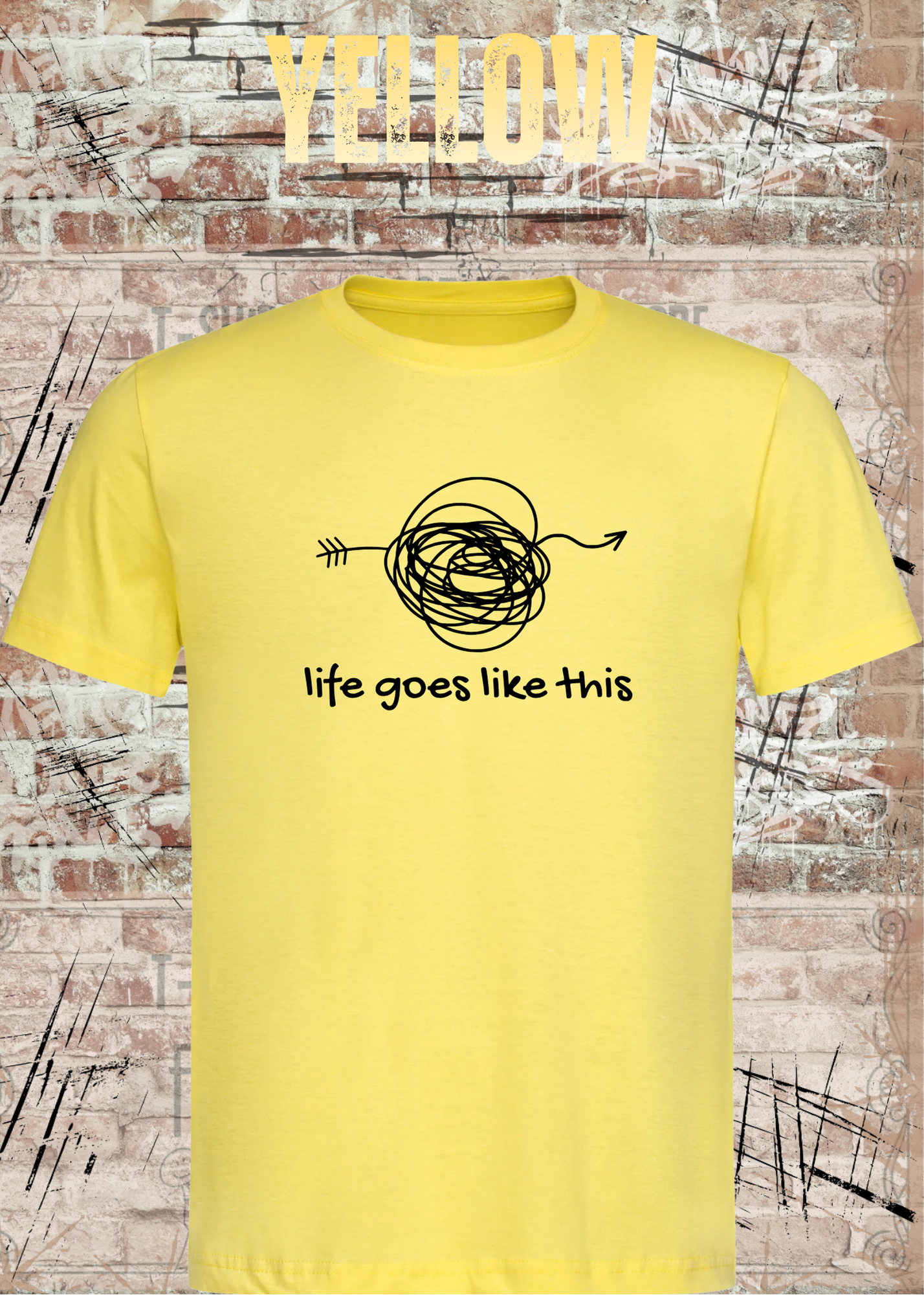 Life goes like this – Philosophisches Unisex T-Shirt | Minimalistisches Statement Shirt