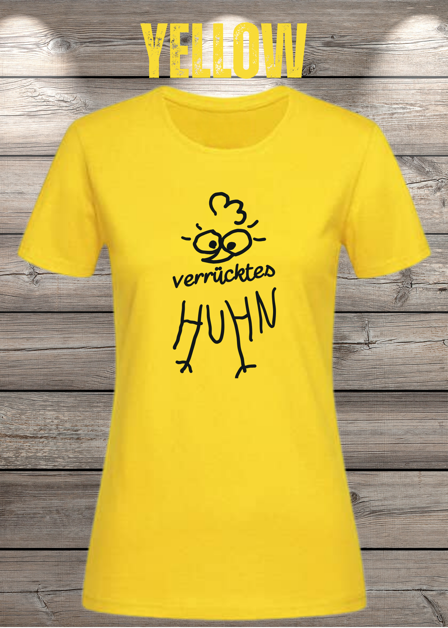 Verrücktes Huhn Damen T-Shirt | Lustiges Huhn Shirt | Witziges Fun Shirt für Frauen