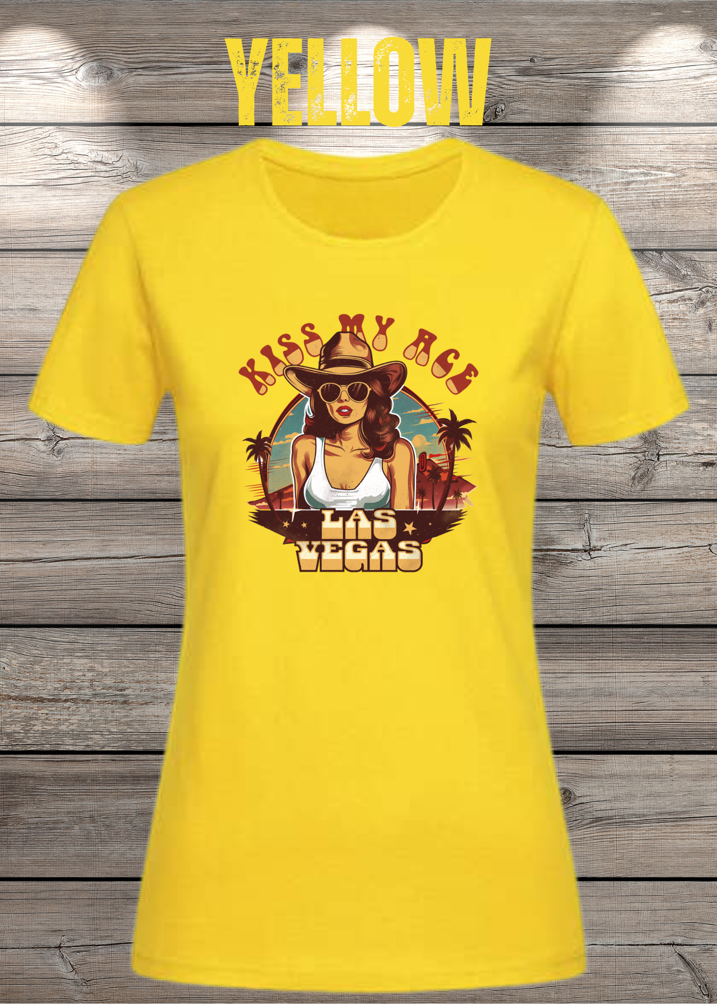 Kiss my Ace - Las Vegas Damen T-Shirt mit Spruch