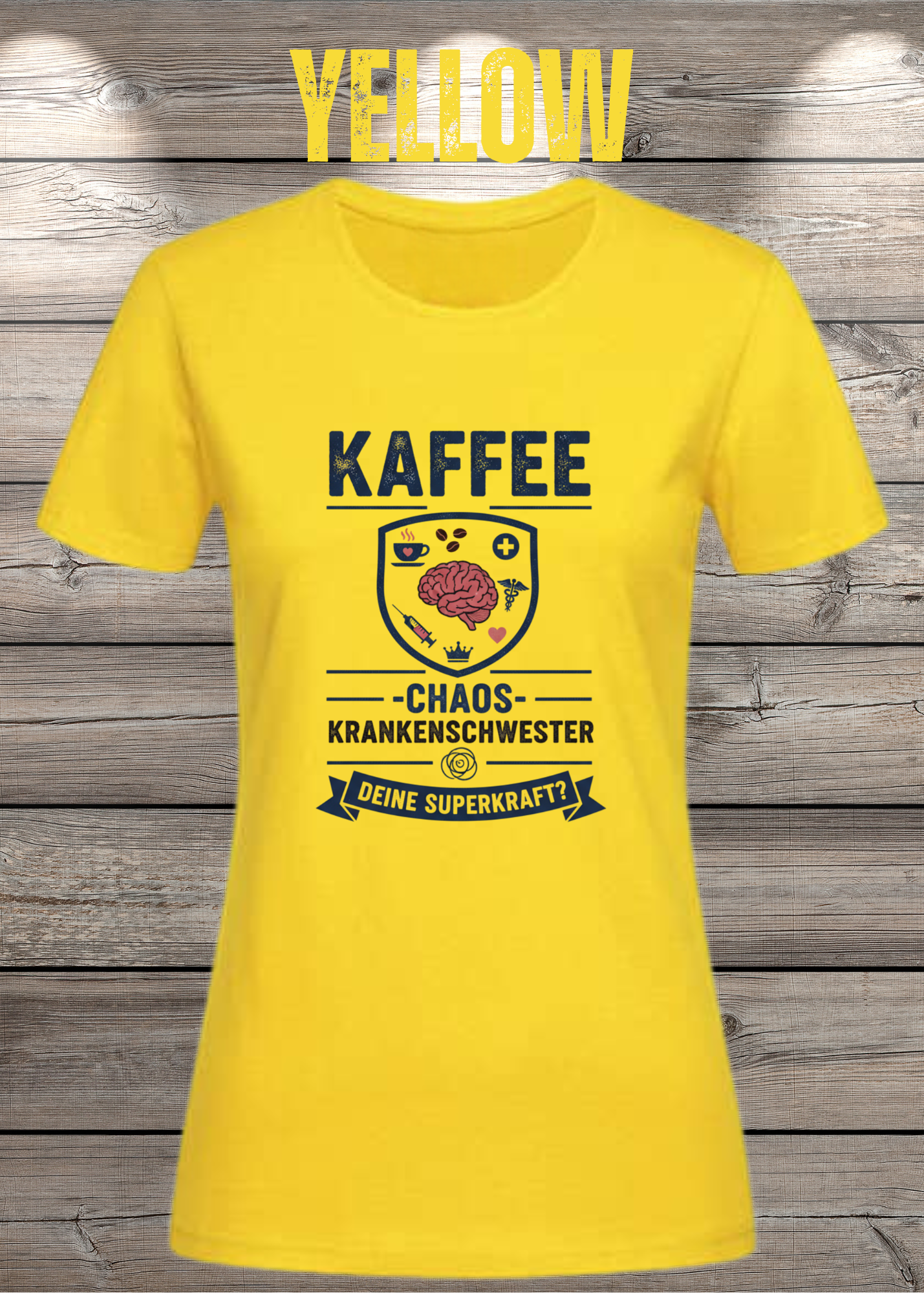 Krankenschwester T-Shirt - Kaffee Chaos Superkraft - Lustiges Geschenk