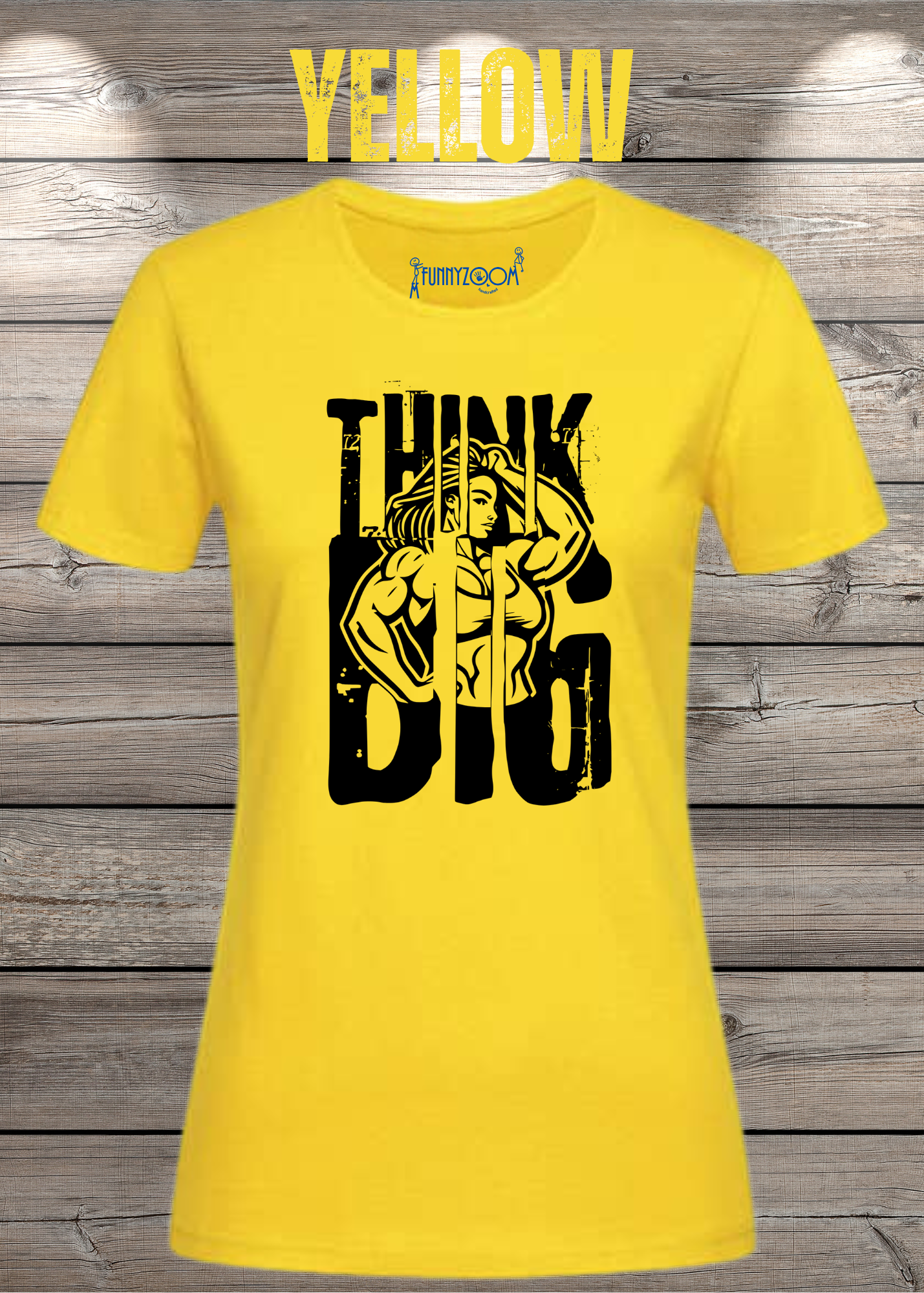 Damen T-Shirt Think Big Motivations-Shirt mit Spruch | Bodybuilder Geschenkidee