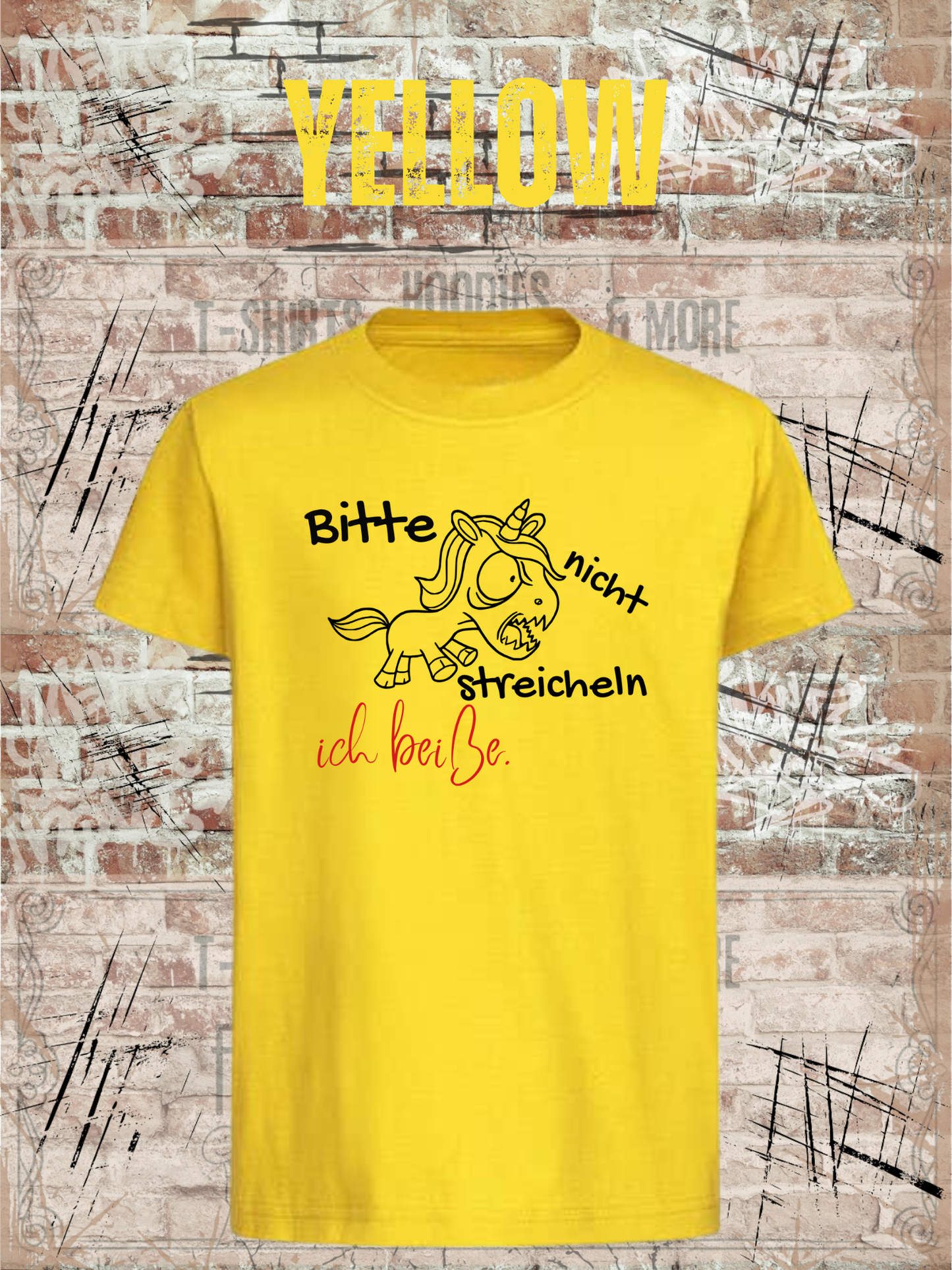 Kinder T-Shirt Einhorn bitte nicht streicheln, ich beiße Witziges Kids T-Shirt Geschenkidee
