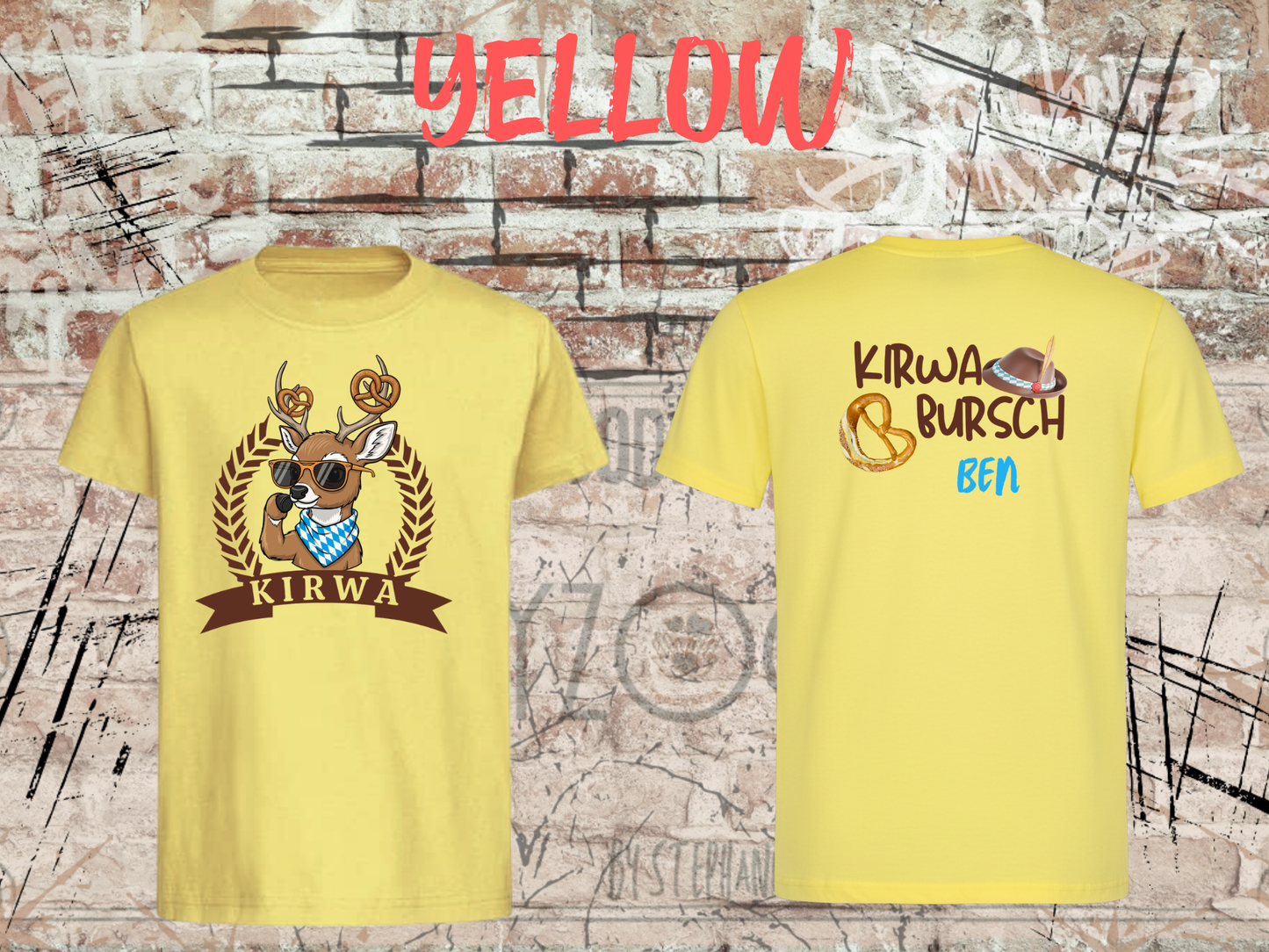 Jungen T-Shirt Kirwa Bursch Bayerisches Volksfest Shirt – Personalisierbar mit Vornamen