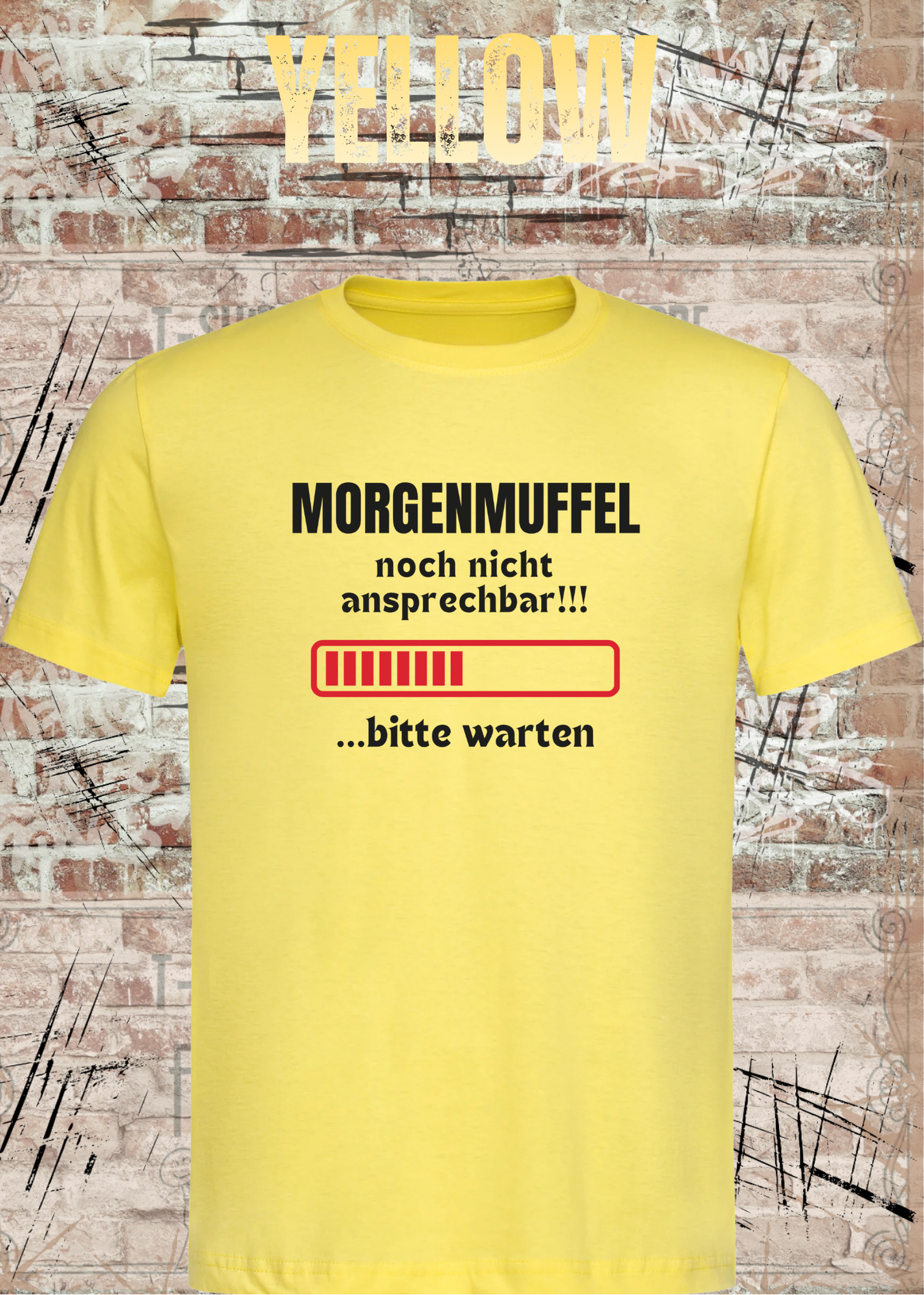 Morgenmuffel T-Shirt „Noch nicht ansprechbar! Bitte warten…“ – Lustiges Kaffee Geschenk Unisex