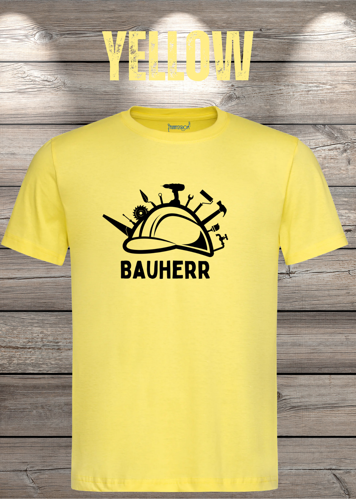 Bauherr T-Shirt Herren in Yellow.