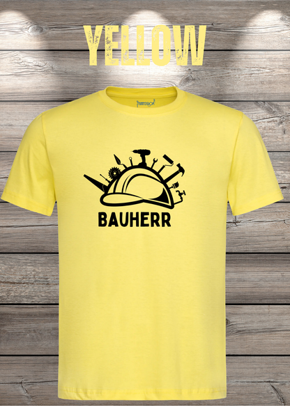 Bauherr T-Shirt Herren in Yellow.