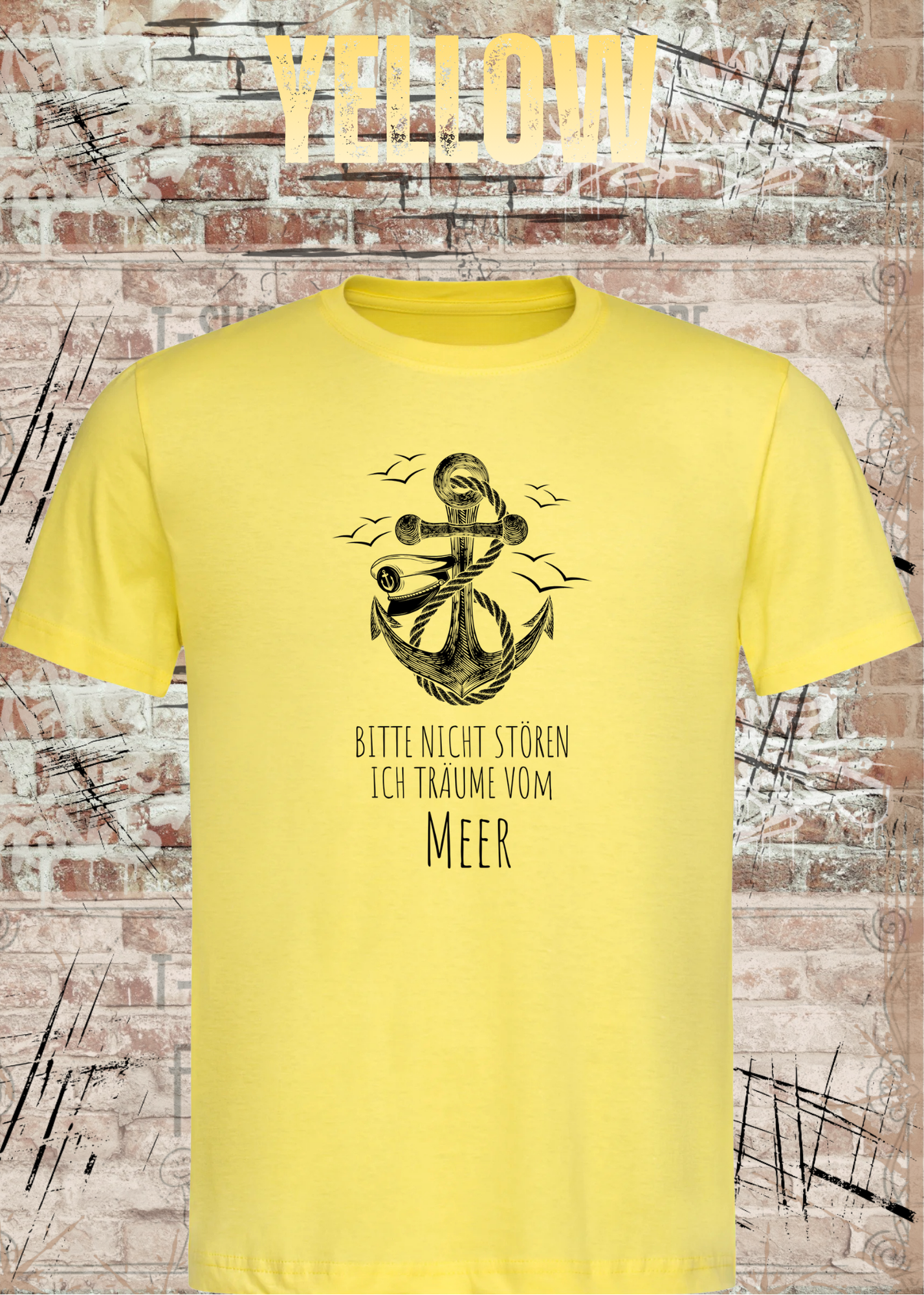 Rockiges Anker T-Shirt Herren & Damen – Bitte nicht stören ich träume vom Meer – Maritime Vintage Shirt