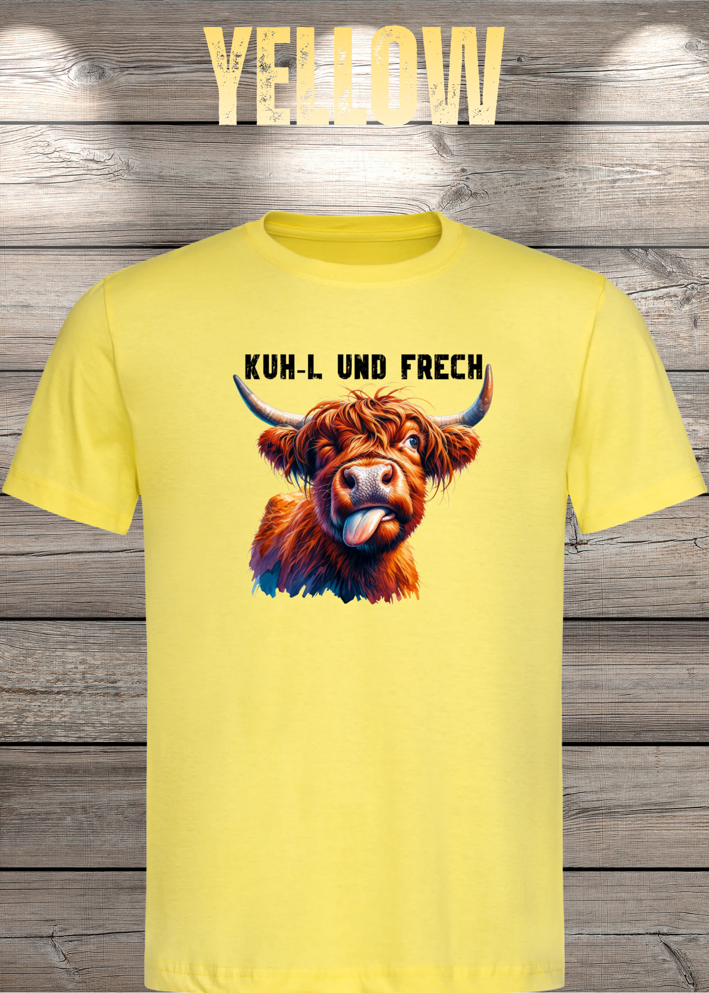 Highland Kuh Unisex T-Shirt Kuh-l und frech! Zottel-Power