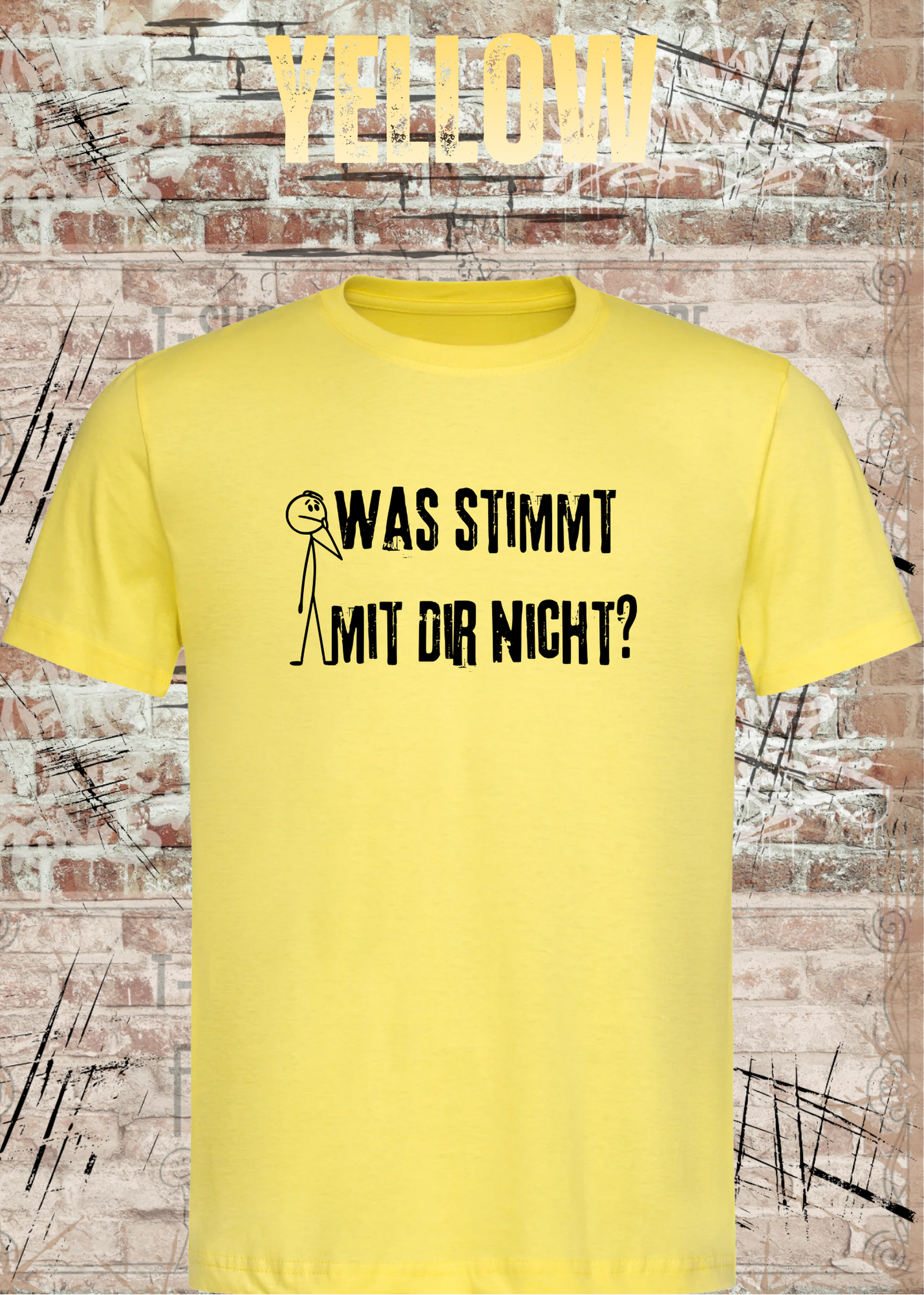 Was stimmt mit dir nicht T-Shirt – Lustiger Spruch Statement Shirt Geschenk