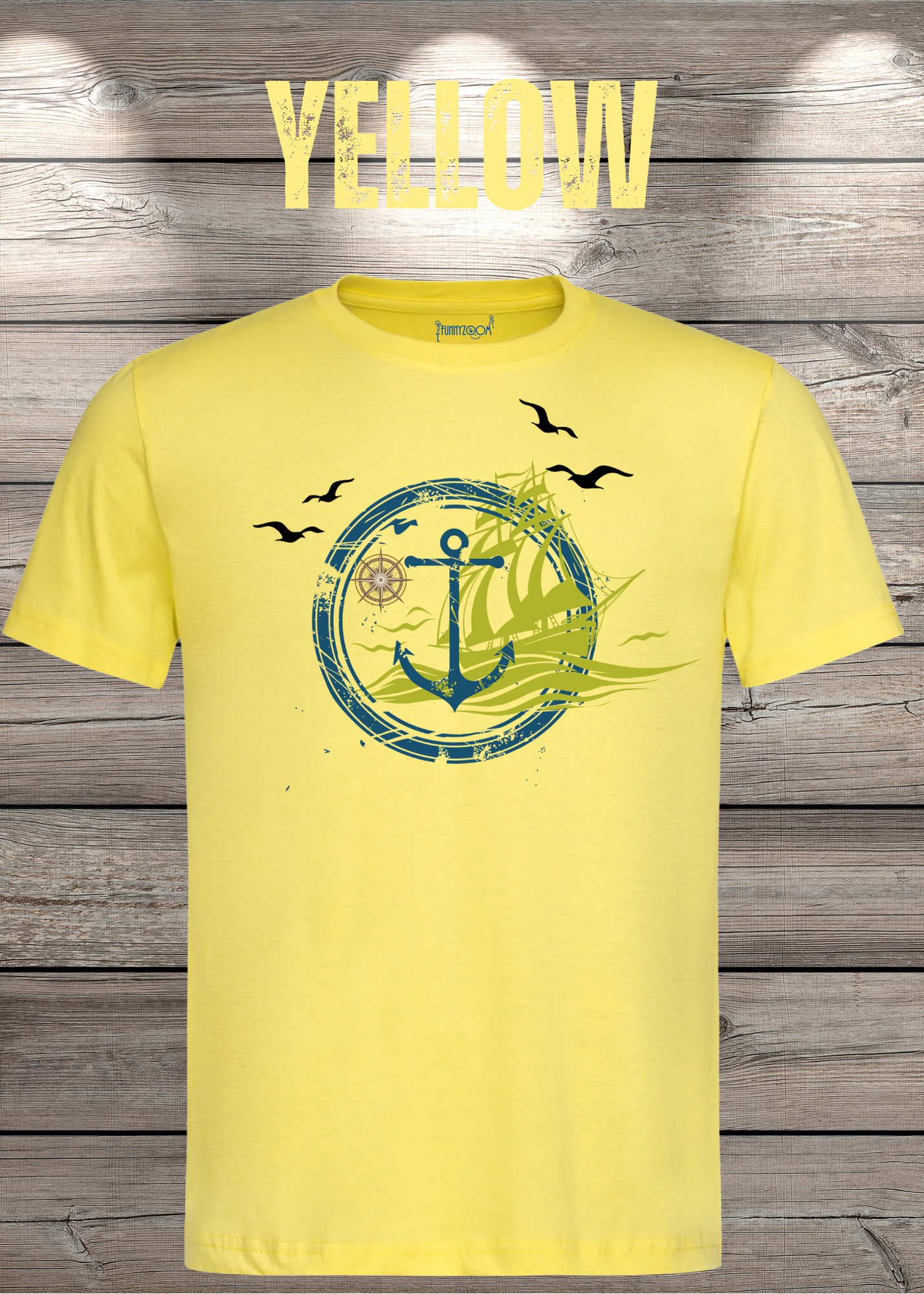 T-Shirt Schiff Anker Kompass Witziges T-Shirt mit Spruch Geschenkidee Freizeit T-Shirt Geburtstagsgeschenk Unisex