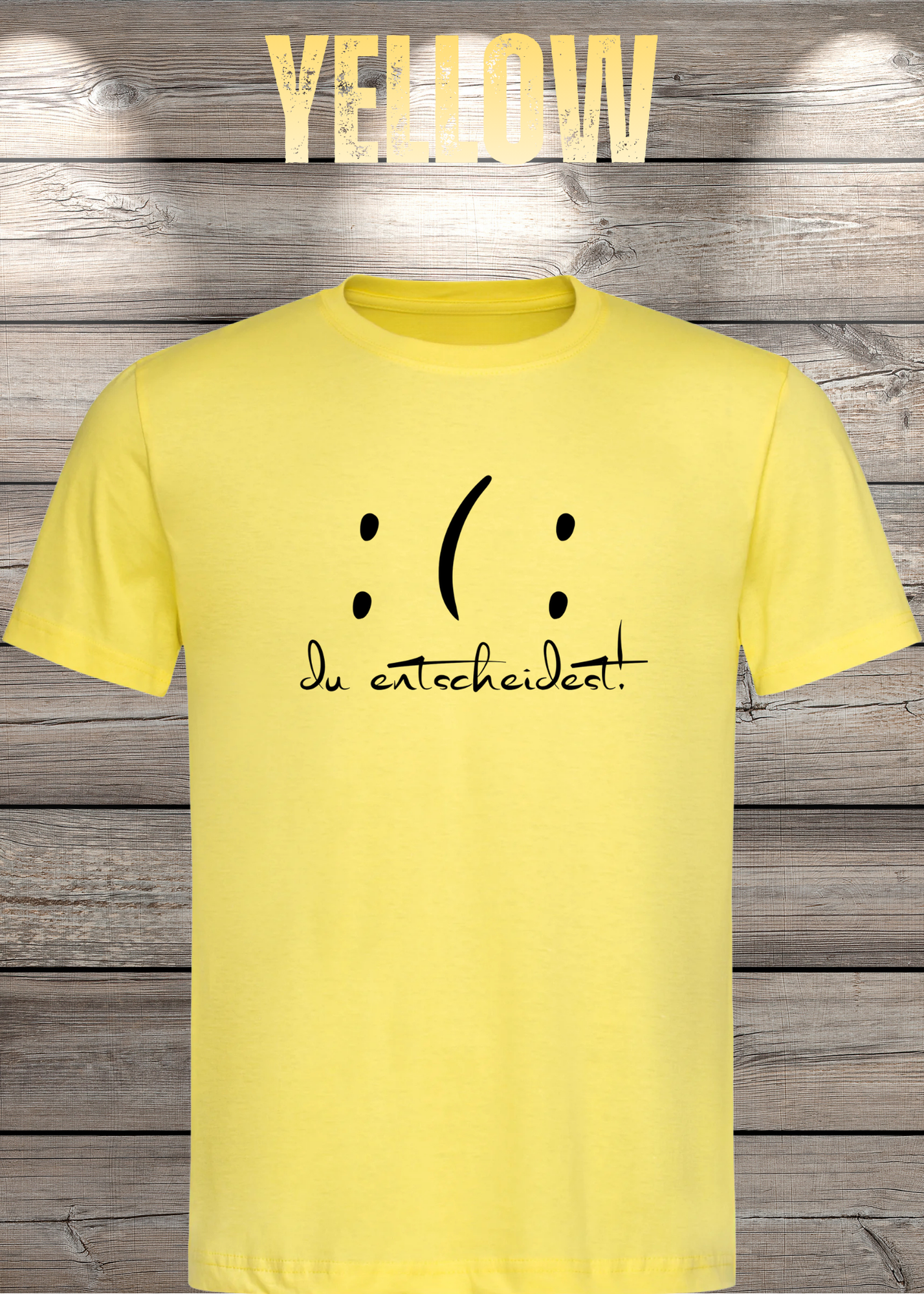 T-Shirt 'Du entscheidest' - Witziges Spruch-Shirt mit gutem & bösem Smiley