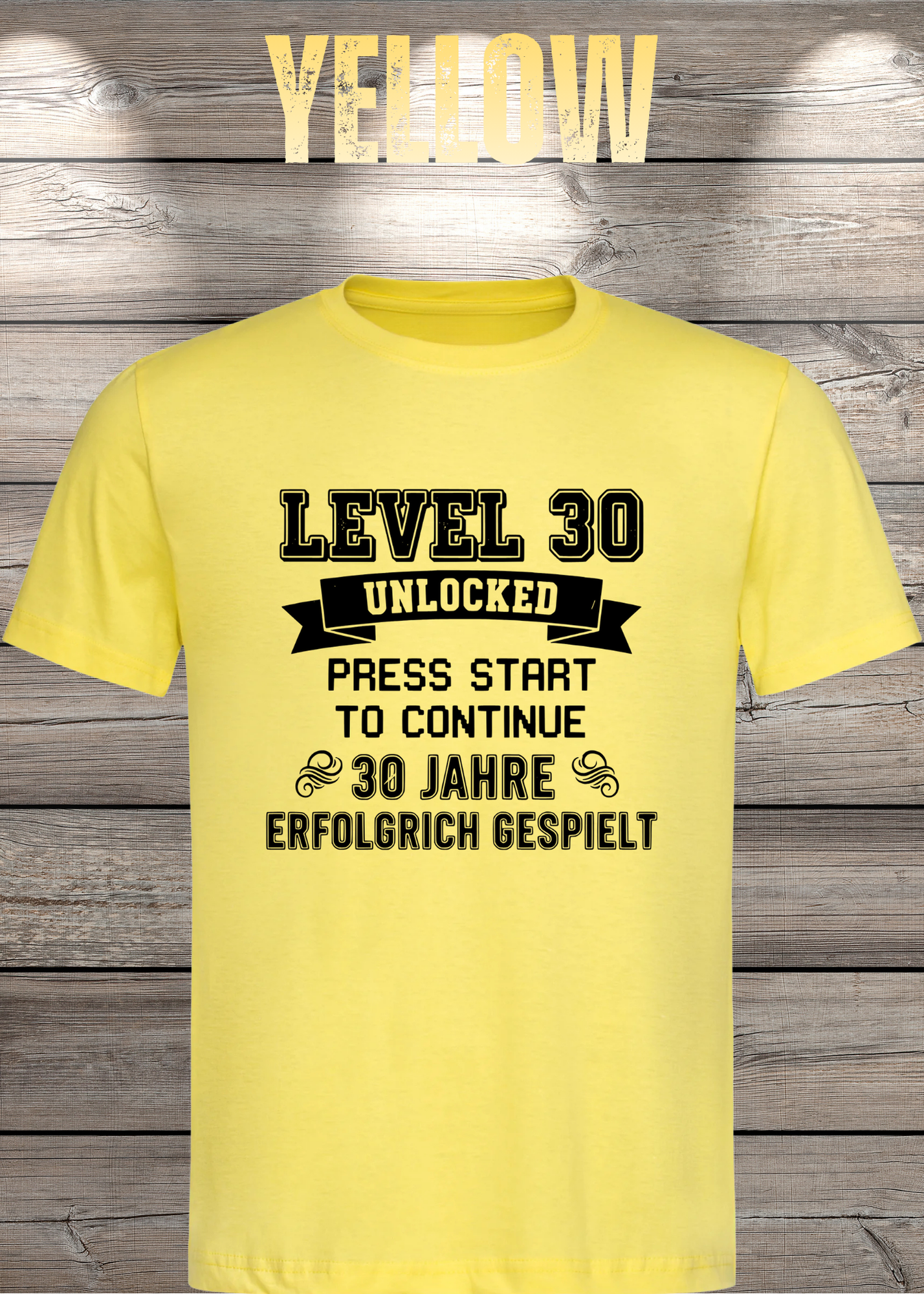 T-Shirt Unisex 'Level 30' - 30er Geburtstag Gamer-Shirt für Levelaufsteiger