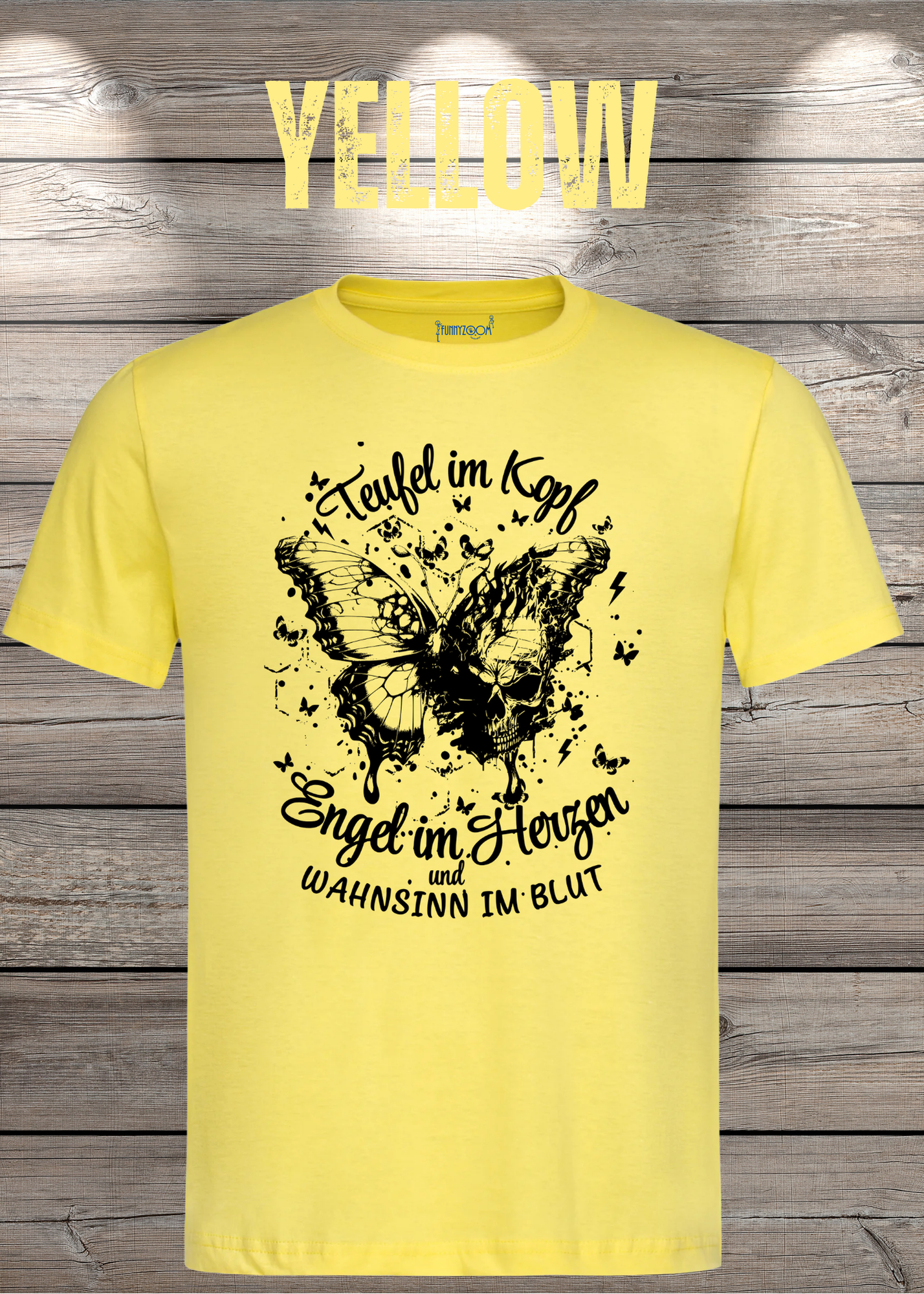 T-Shirt Teufel im Kopf Engel im Herzen Witziges T-Shirt mit Spruch Geschenkidee Unisex