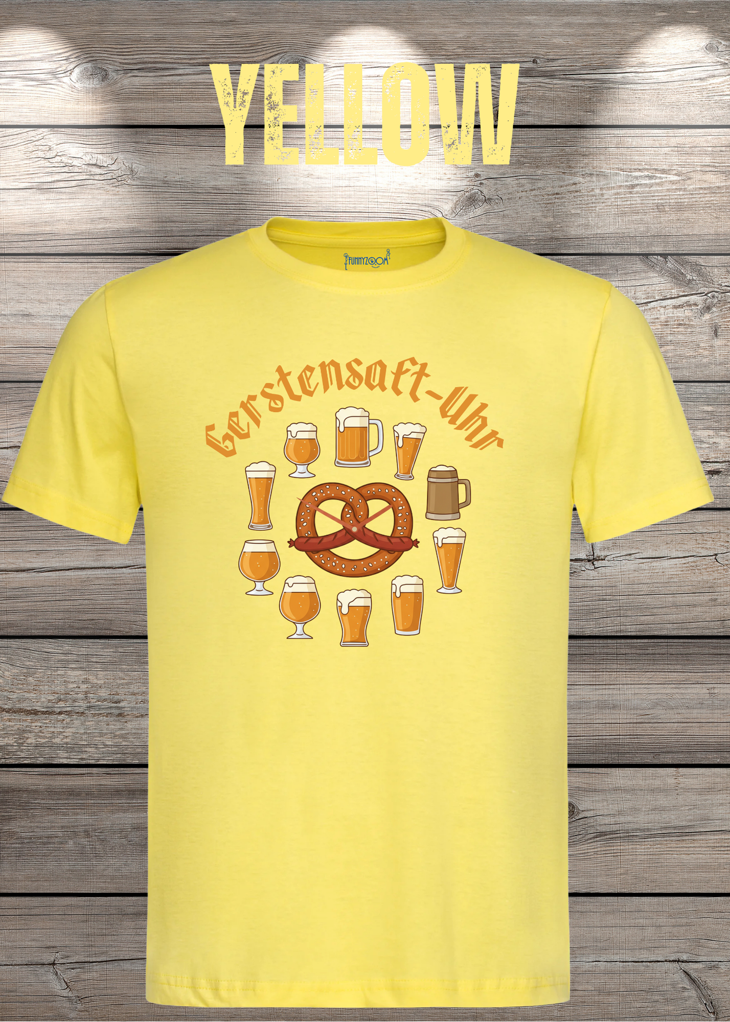 T-Shirt Gerstensaft Uhr Bieruhr Geschenkidee T-Shirt Freizeit T-Shirt Unisex in vielen Farben und Größen