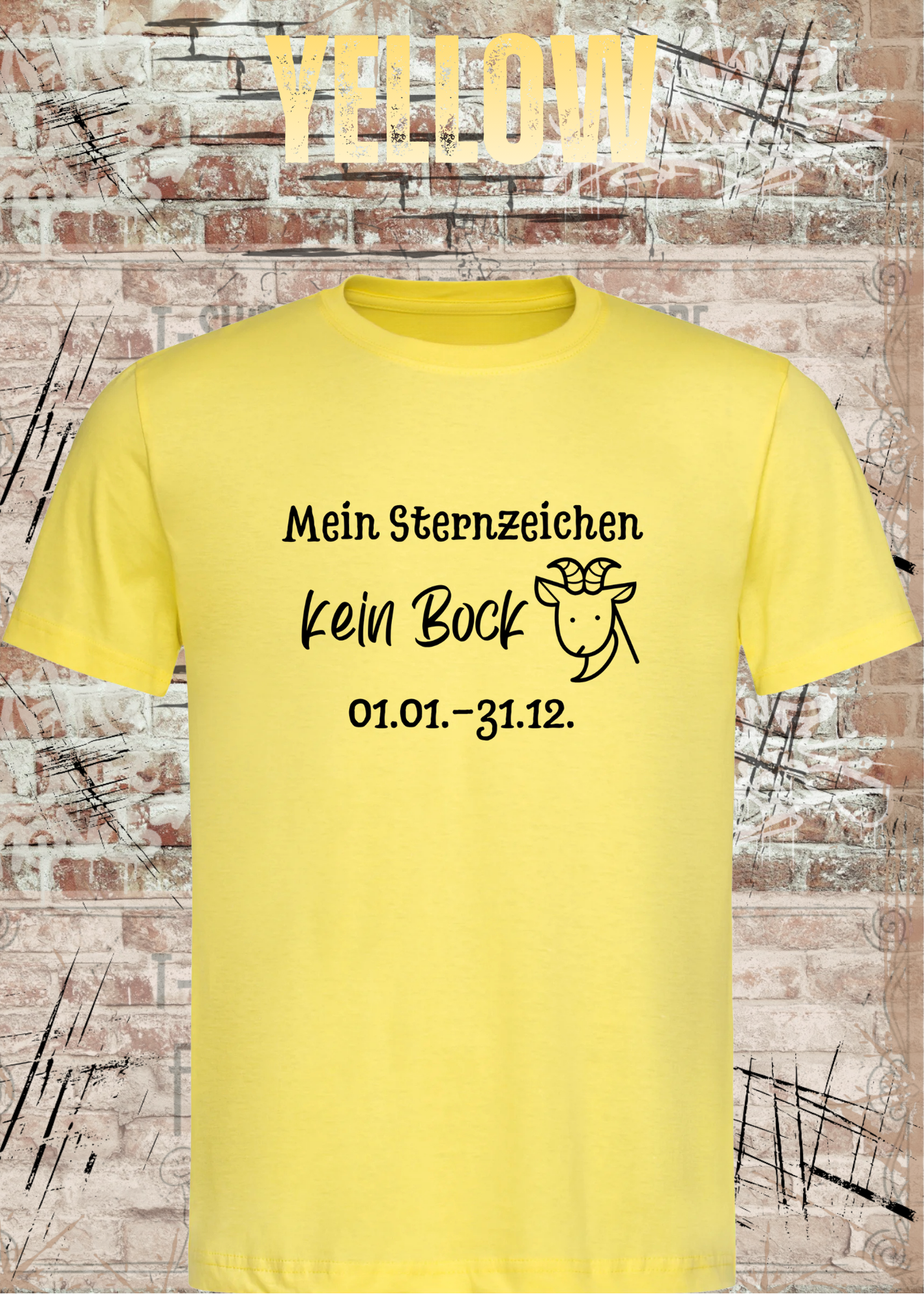 Mein Sternzeichen Kein Bock T-Shirt – Lustiges Faultier Spruch Shirt Unisex