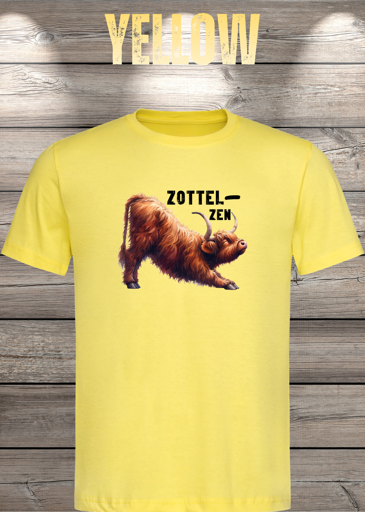Highland Kuh Unisex T-Shirt - Zottel-Zen - Entspannte Vibes