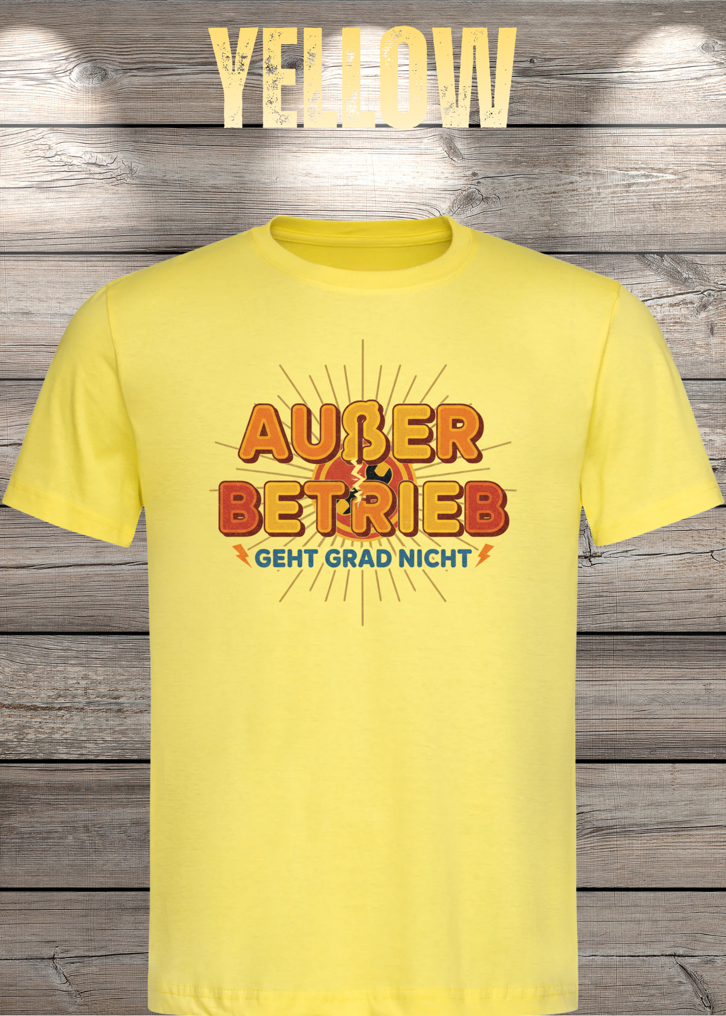 T-Shirt 'Außer Betrieb' - Witziges Spruch-Shirt für Ruhesuchende