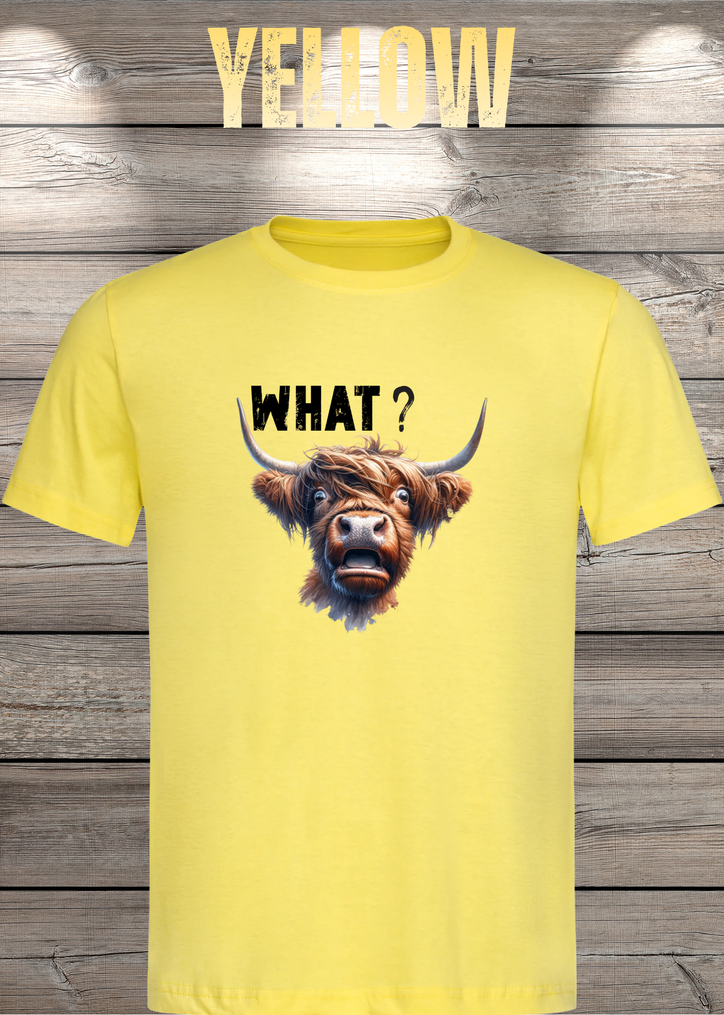 What?! Highland Kuh Unisex T-Shirt - Verwirrt aber Süß!