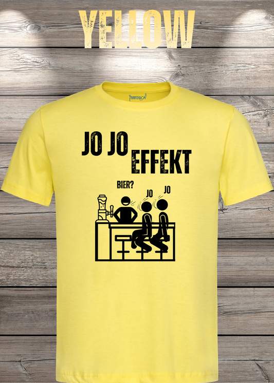 Herren T-Shirt JO JO Effekt - Biertrinker Shirt Witziges Geschenk Geburtstagsidee
