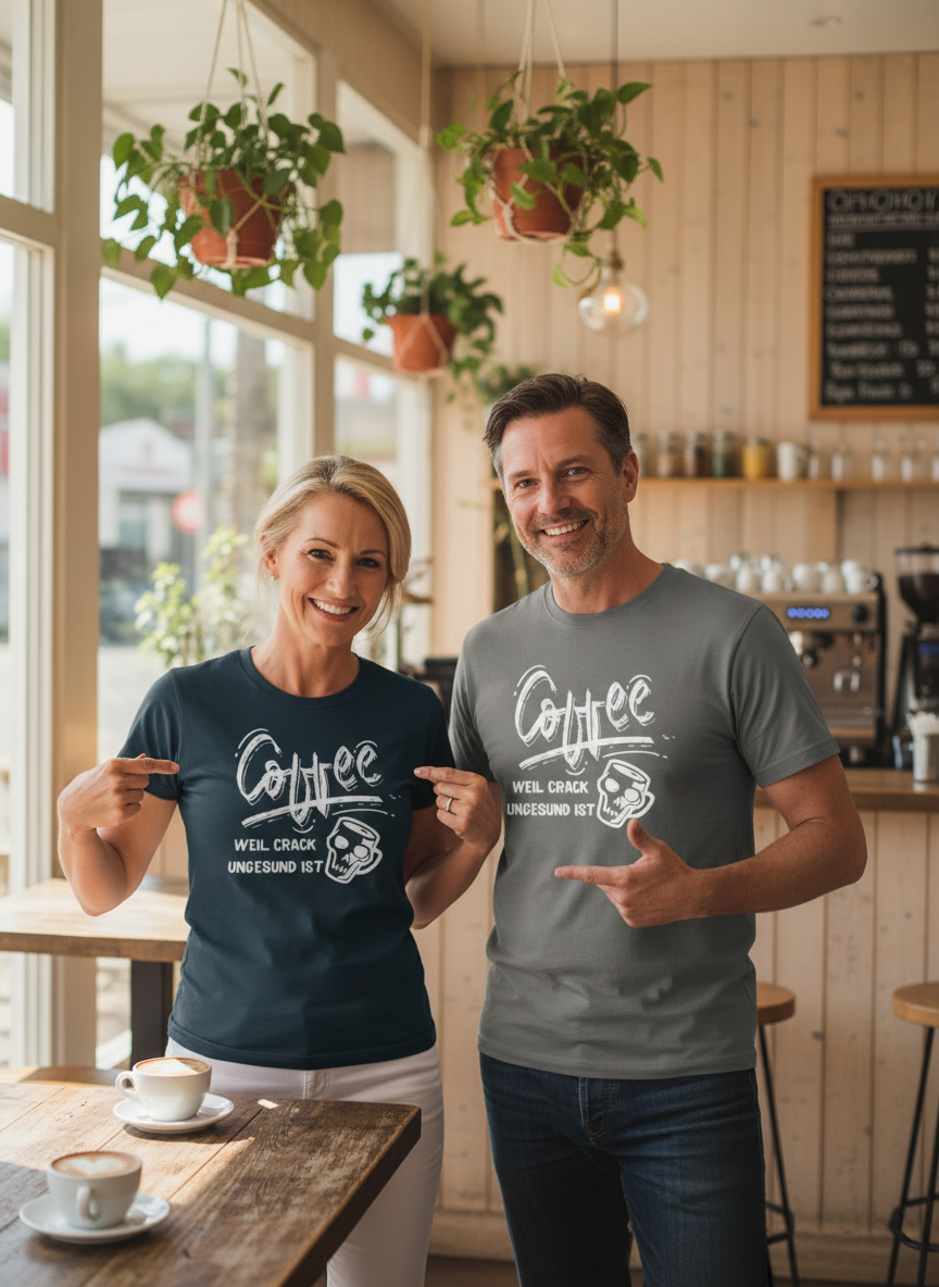 Coffee T-Shirt Lifestyle in Café-Bar