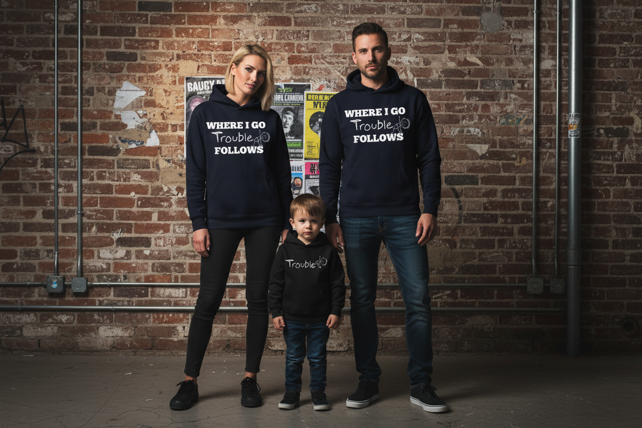 Familien Partnerlook Urban – Jungen Trouble Hoodie